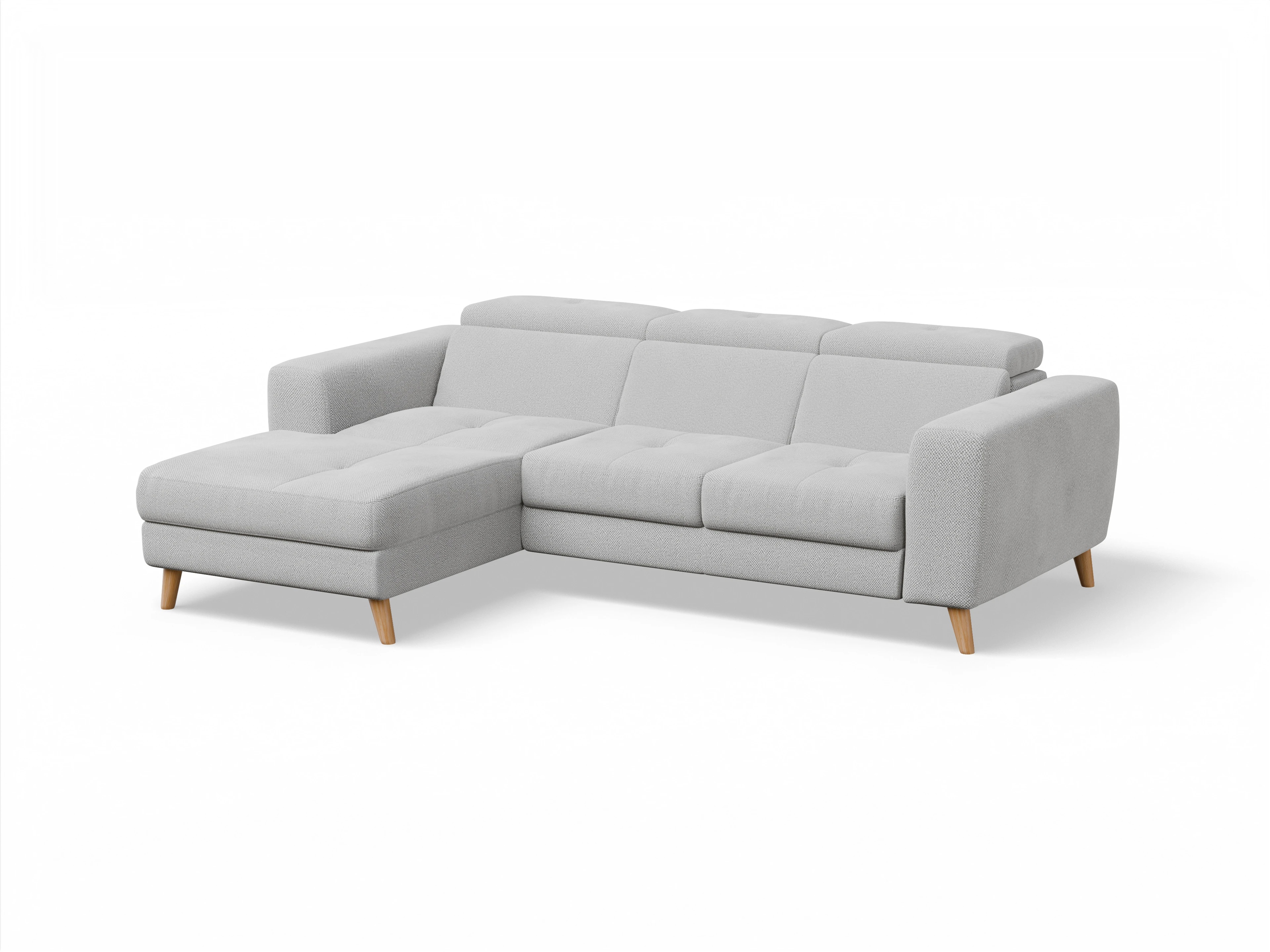 Ansicht des Produktes Capua Ecksofa links Abschluss offen in Stoff Beige