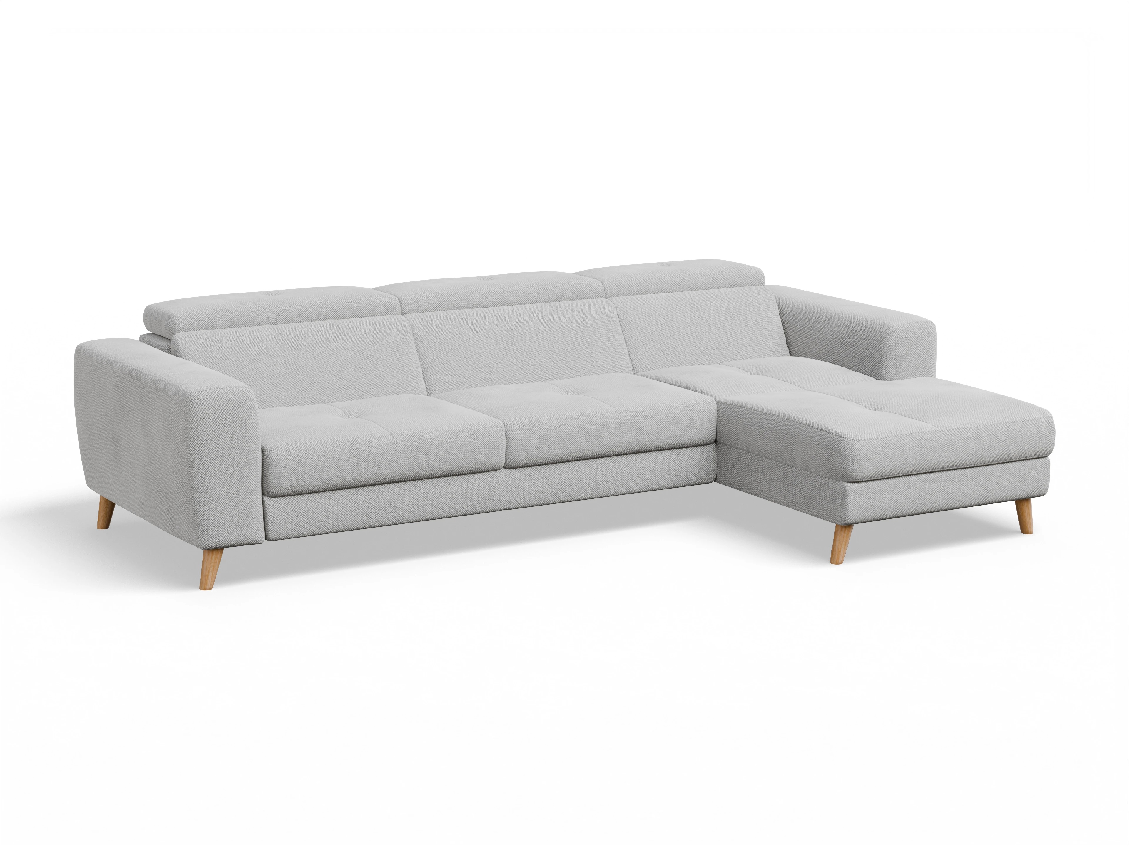 Ansicht des Produktes Capua Ecksofa rechts Abschluss offen in Stoff Beige