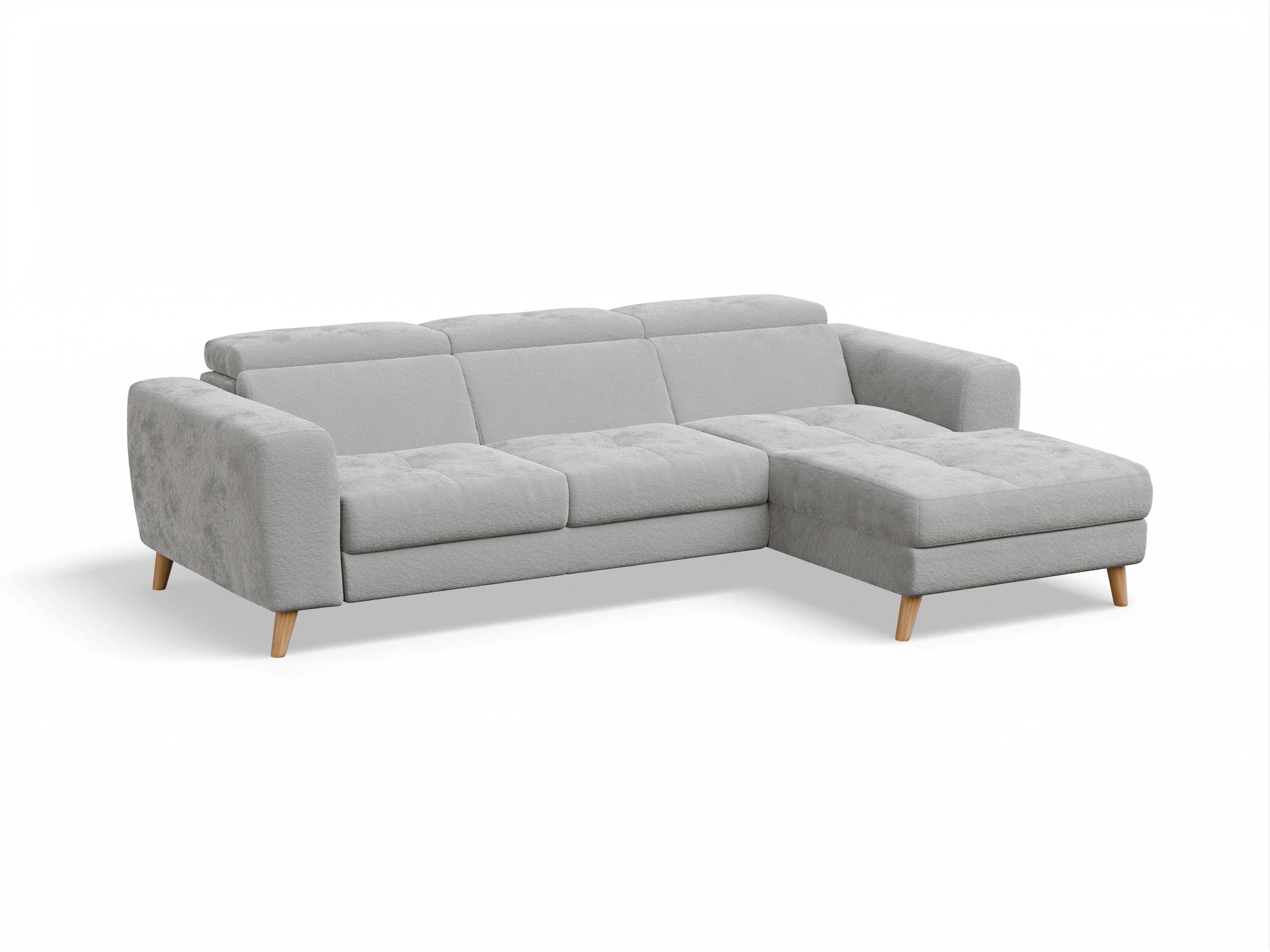 Ansicht des Produktes Capua Ecksofa rechts Abschluss offen in Stoff Grau