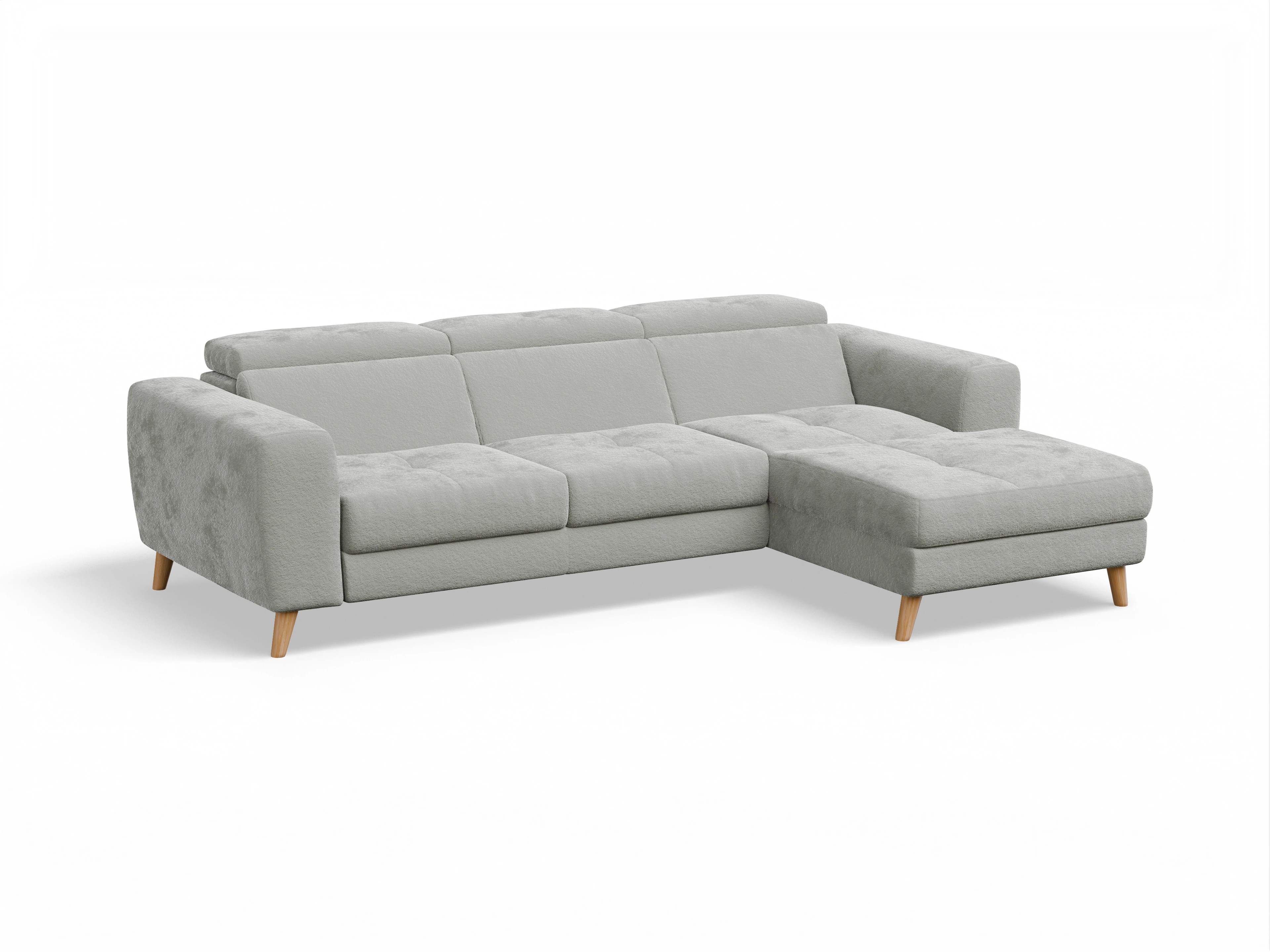 Ansicht des Produktes Capua Ecksofa rechts Abschluss offen in Stoff Grau