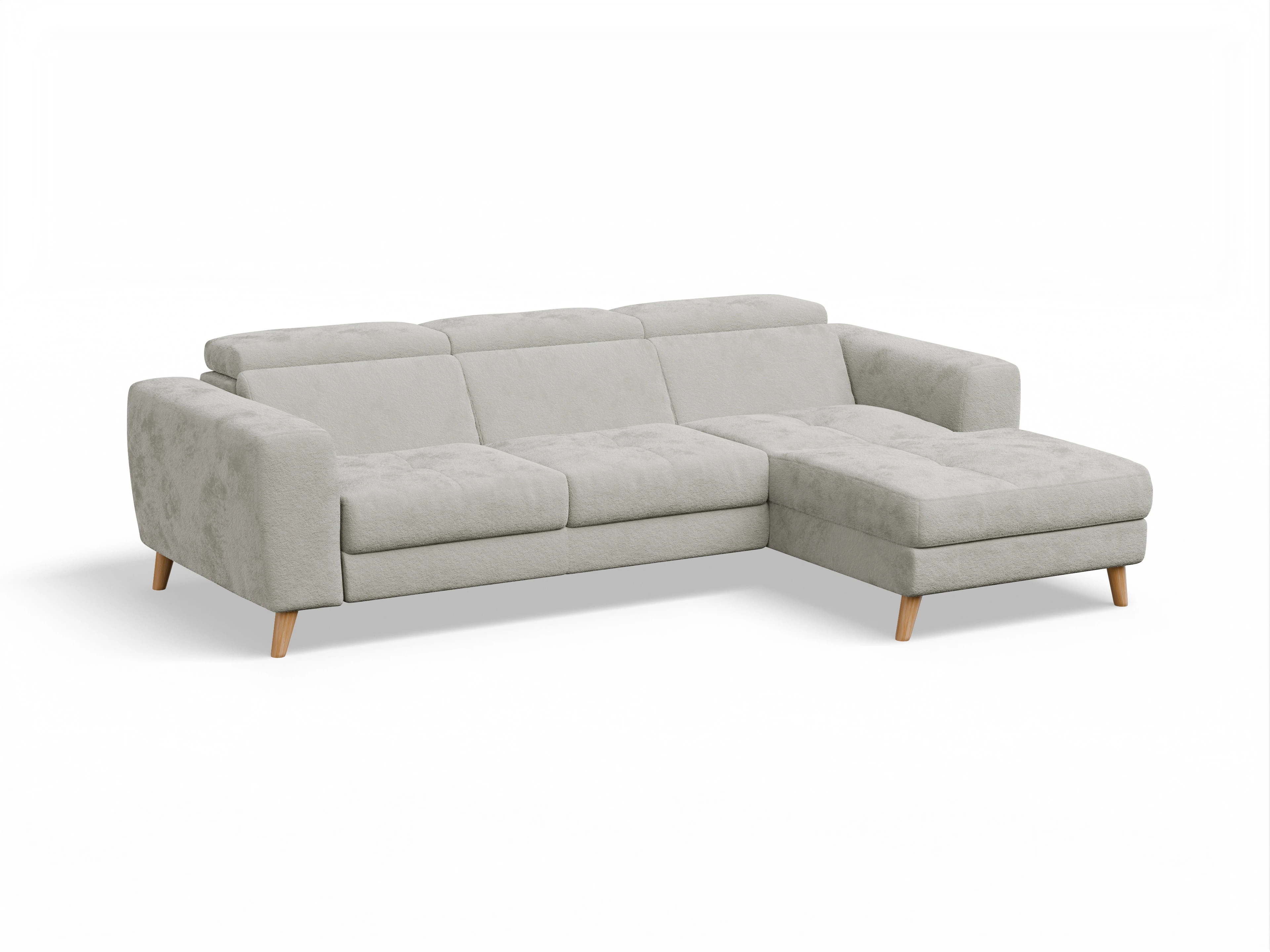 Ansicht des Produktes Capua Ecksofa rechts Abschluss offen in Stoff Beige