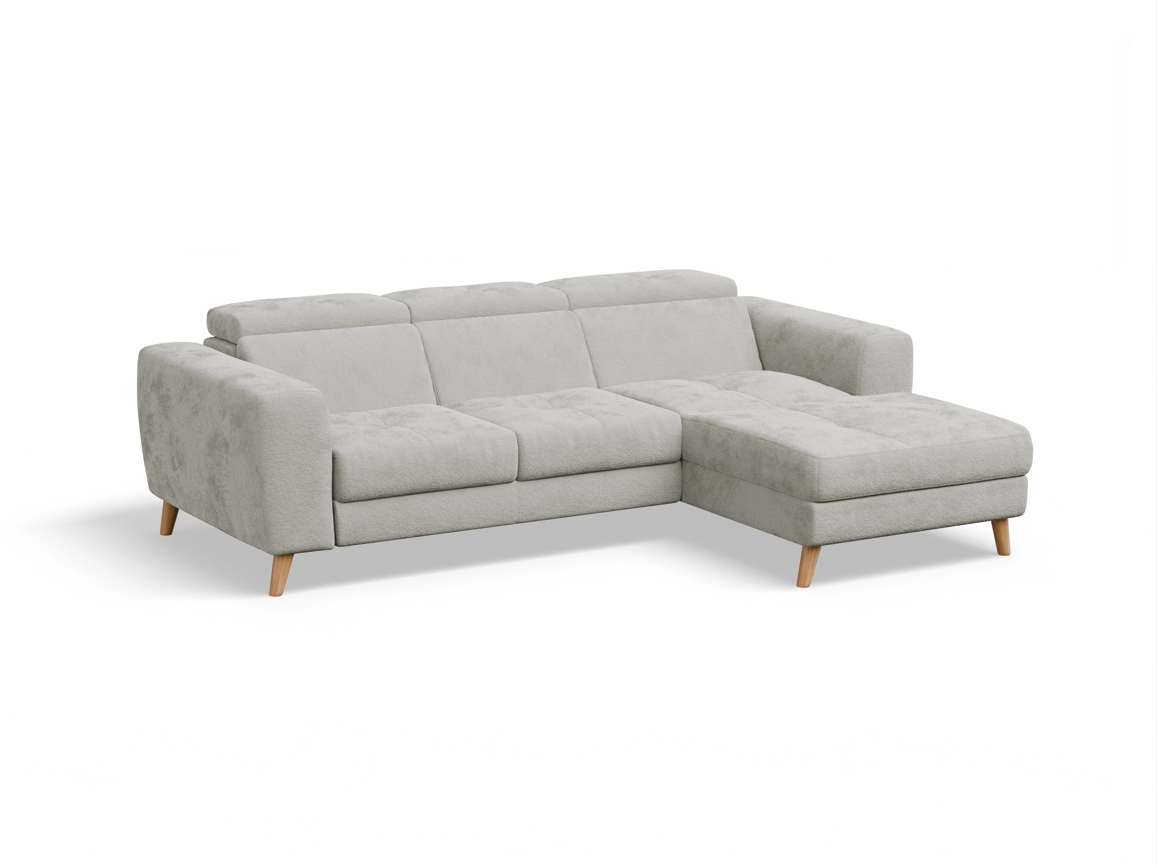 Ansicht des Produktes Capua Ecksofa rechts Abschluss offen in Stoff Beige