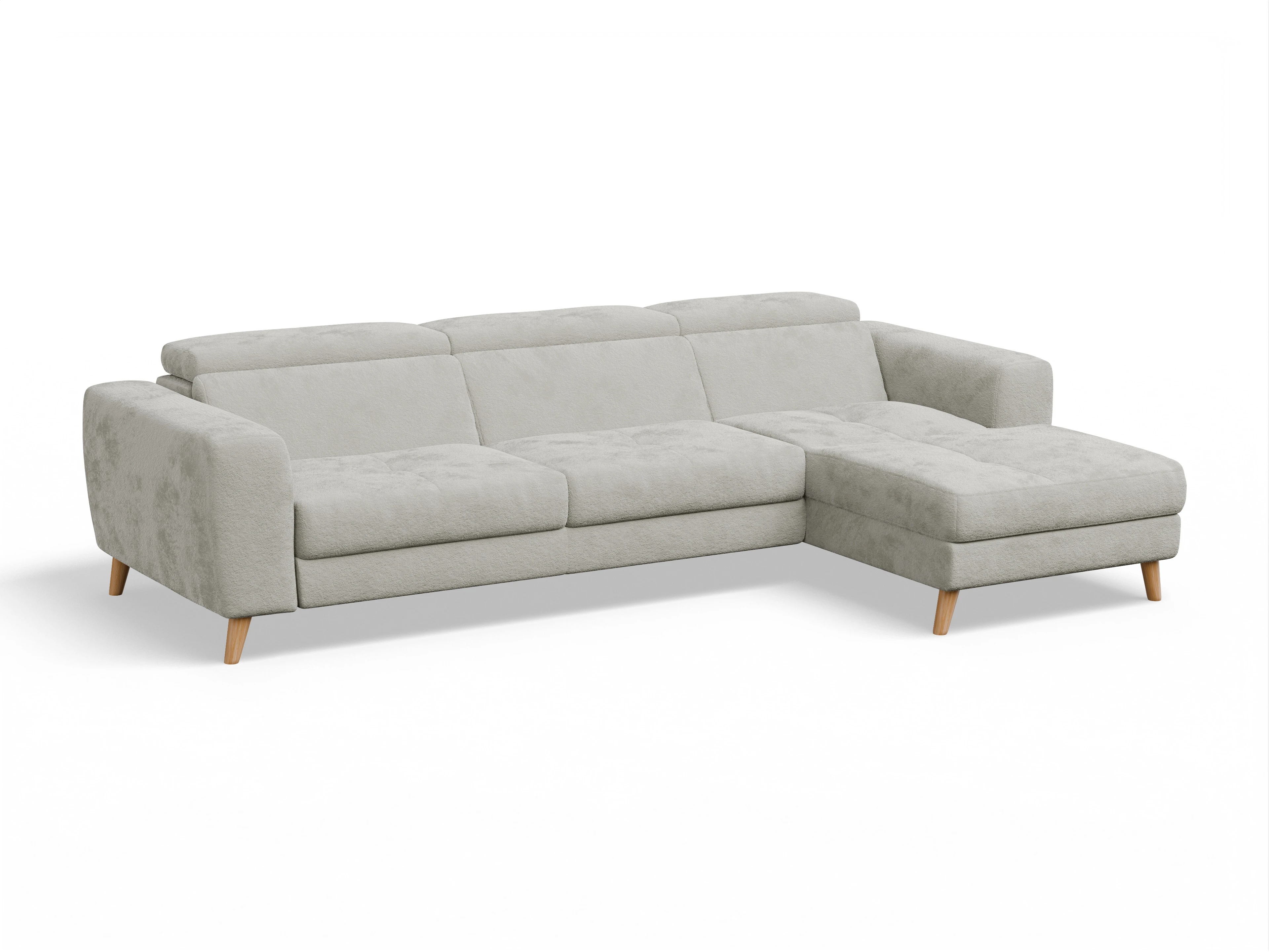 Ansicht des Produktes Capua Ecksofa rechts Abschluss offen in Stoff Beige