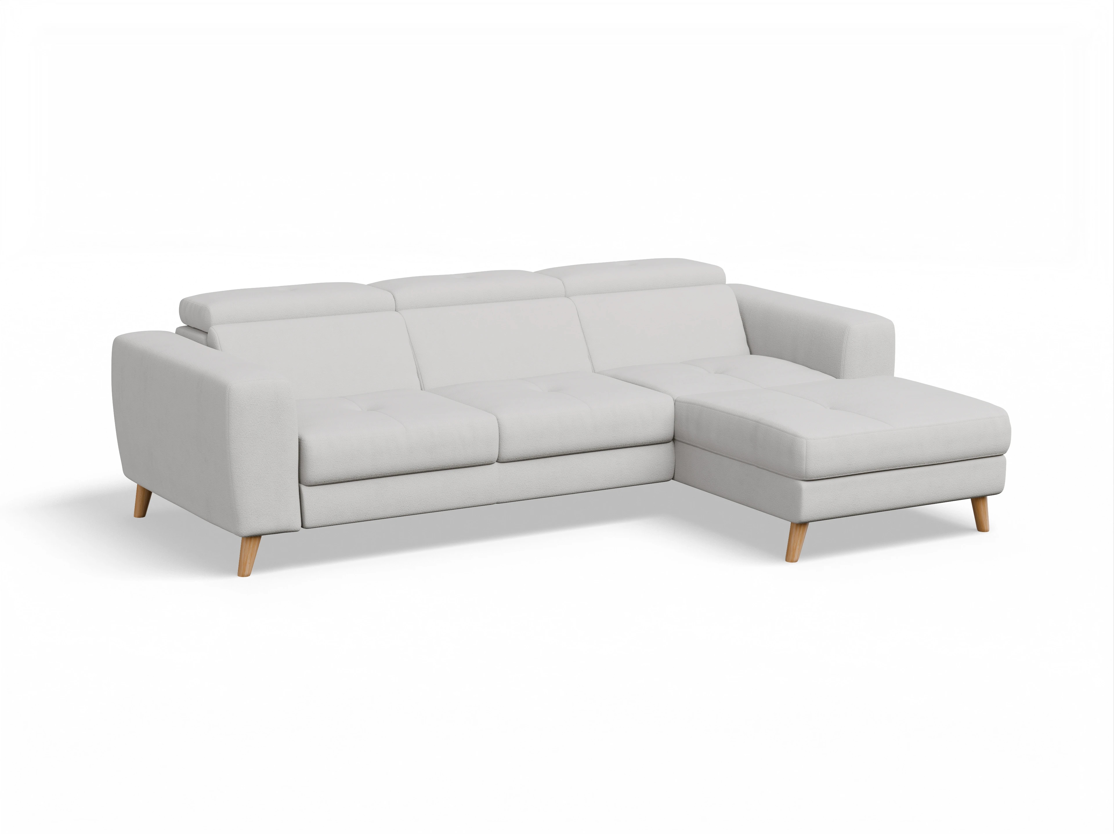 Ansicht des Produktes Capua Ecksofa rechts Abschluss offen in Stoff Grau