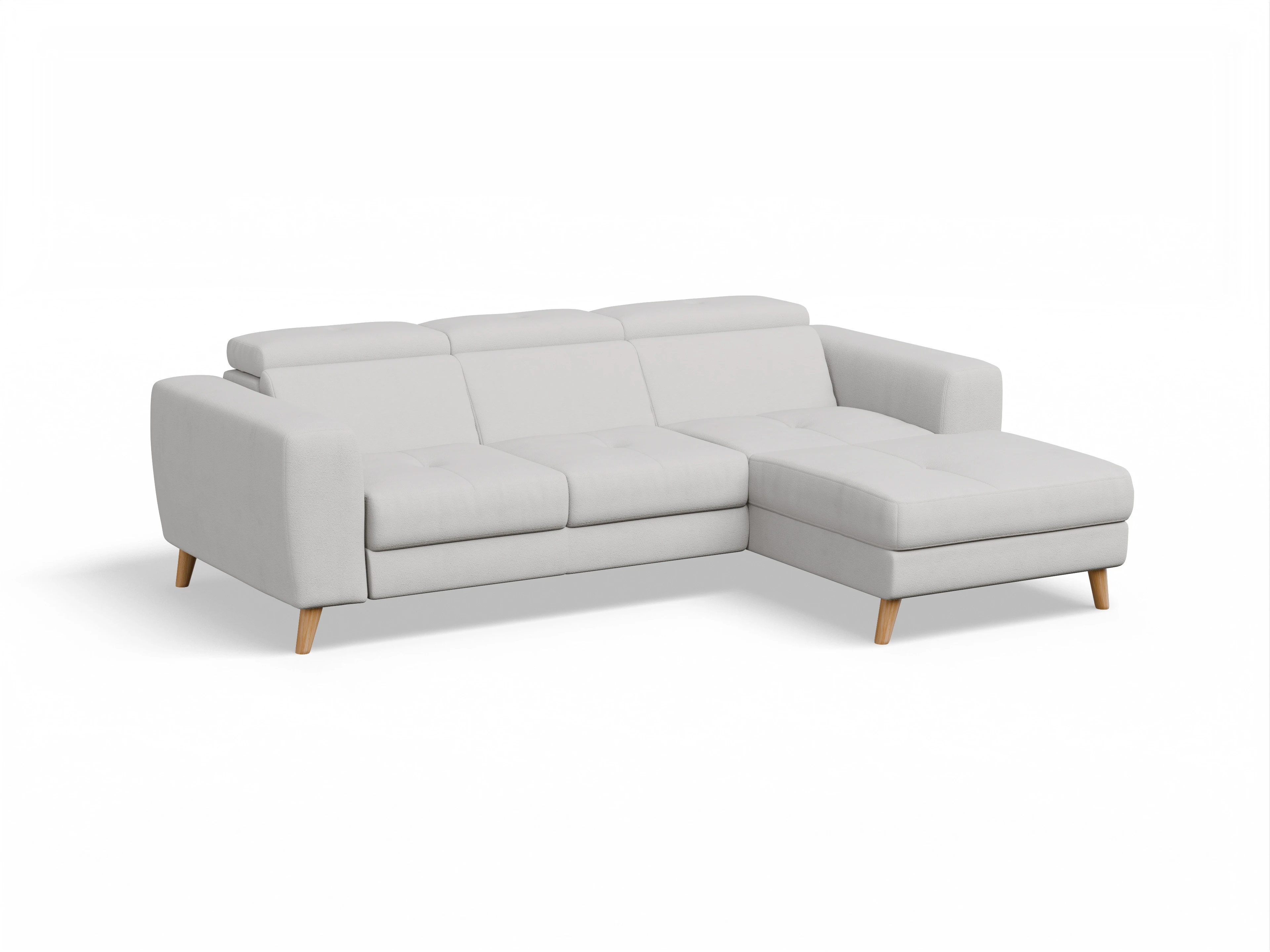 Ansicht des Produktes Capua Ecksofa rechts Abschluss offen in Stoff Grau