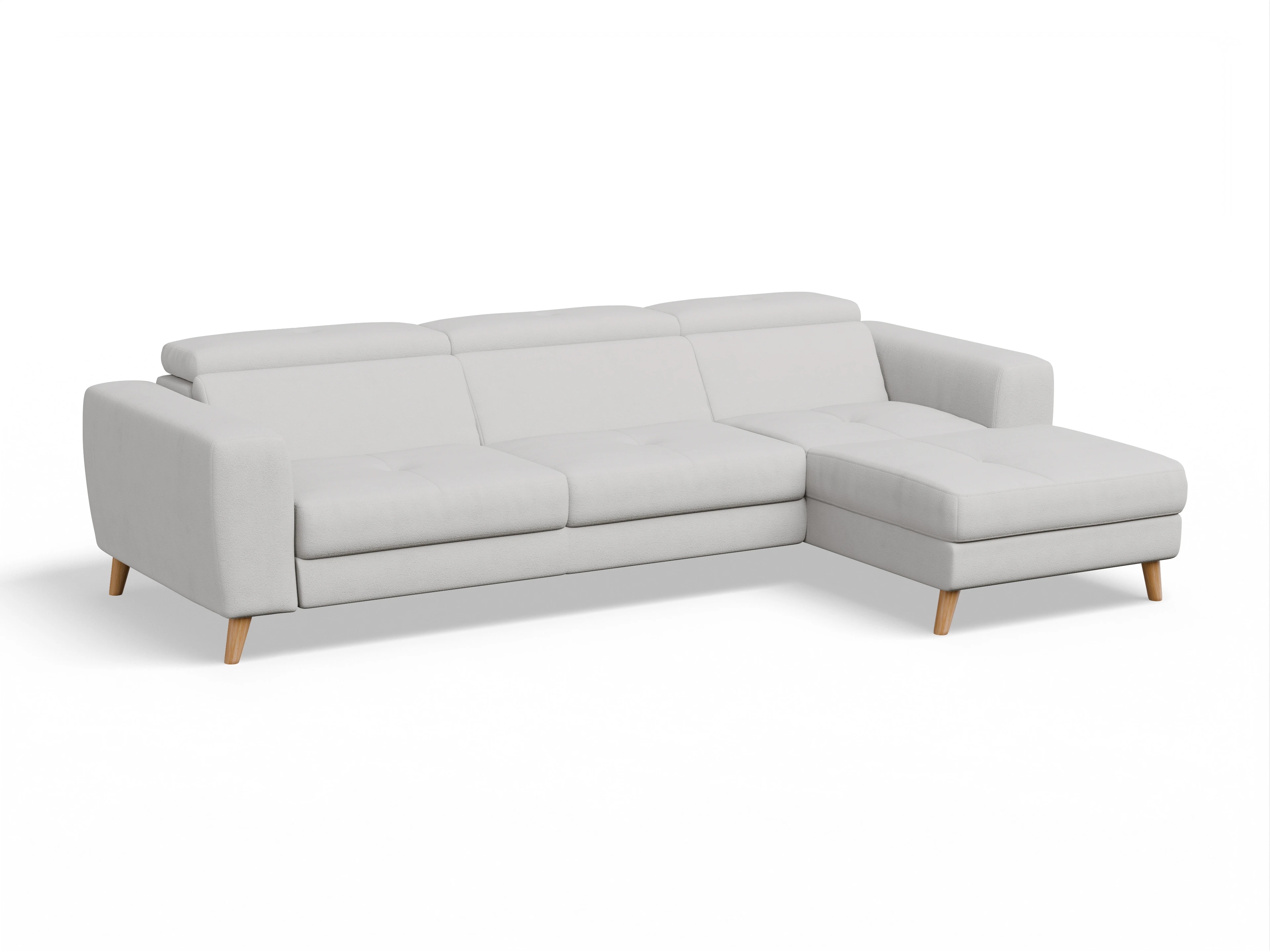 Ansicht des Produktes Capua Ecksofa rechts Abschluss offen in Stoff Grau