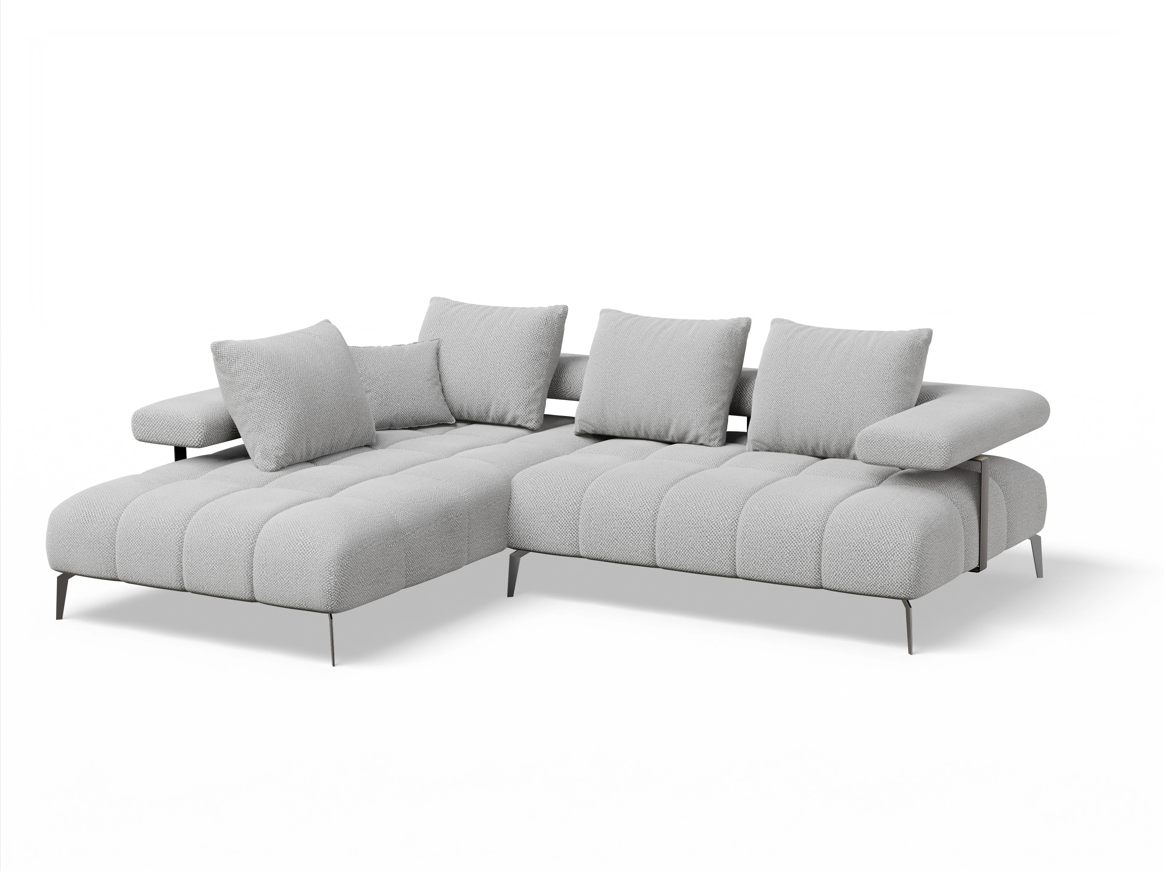 Ansicht des Produktes Madrid-O Ecksofa links Abschluss offen in Stoff Beige