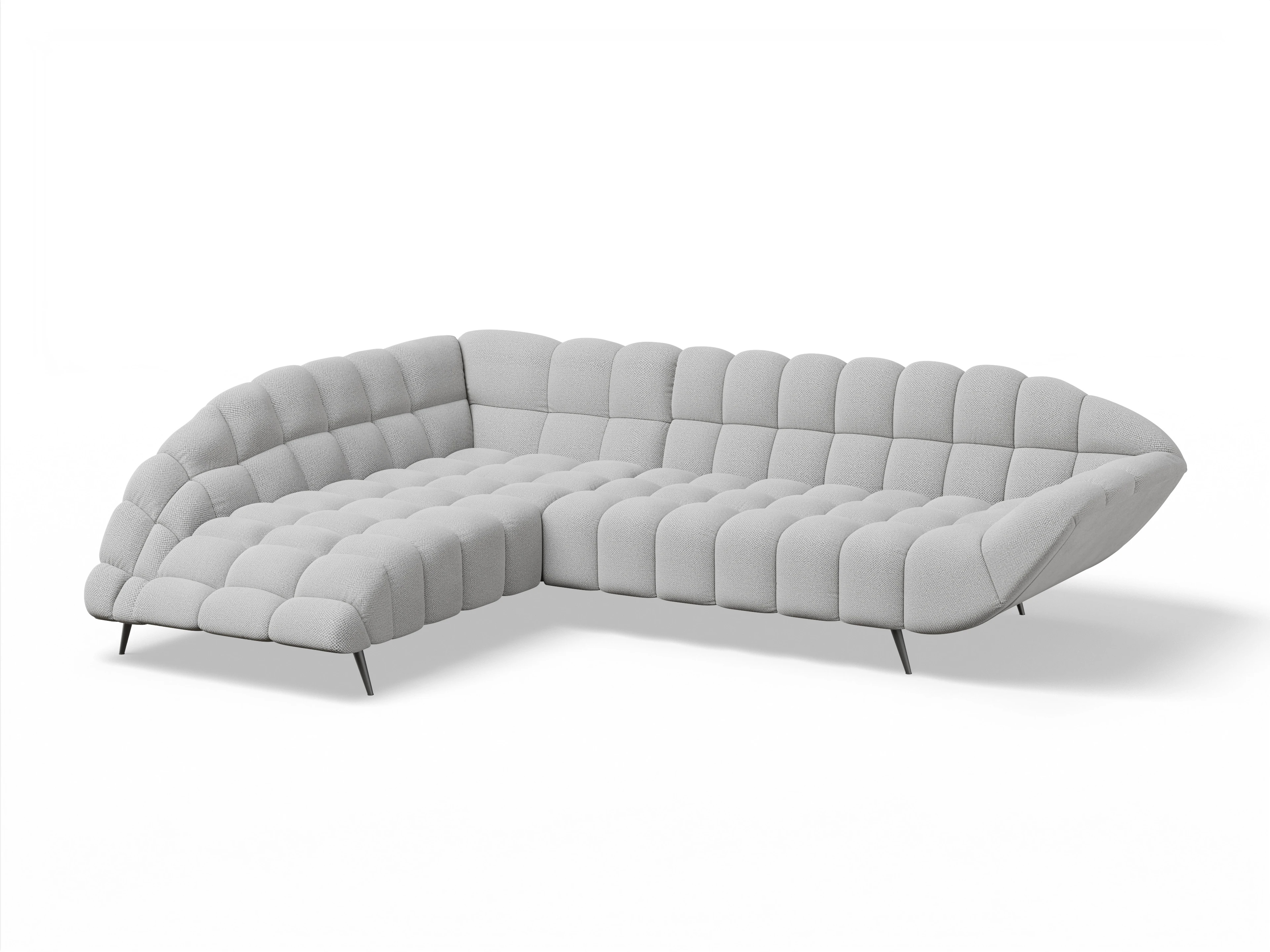 Ansicht des Produktes Girona-O Ecksofa links Abschluss offen in Stoff Beige