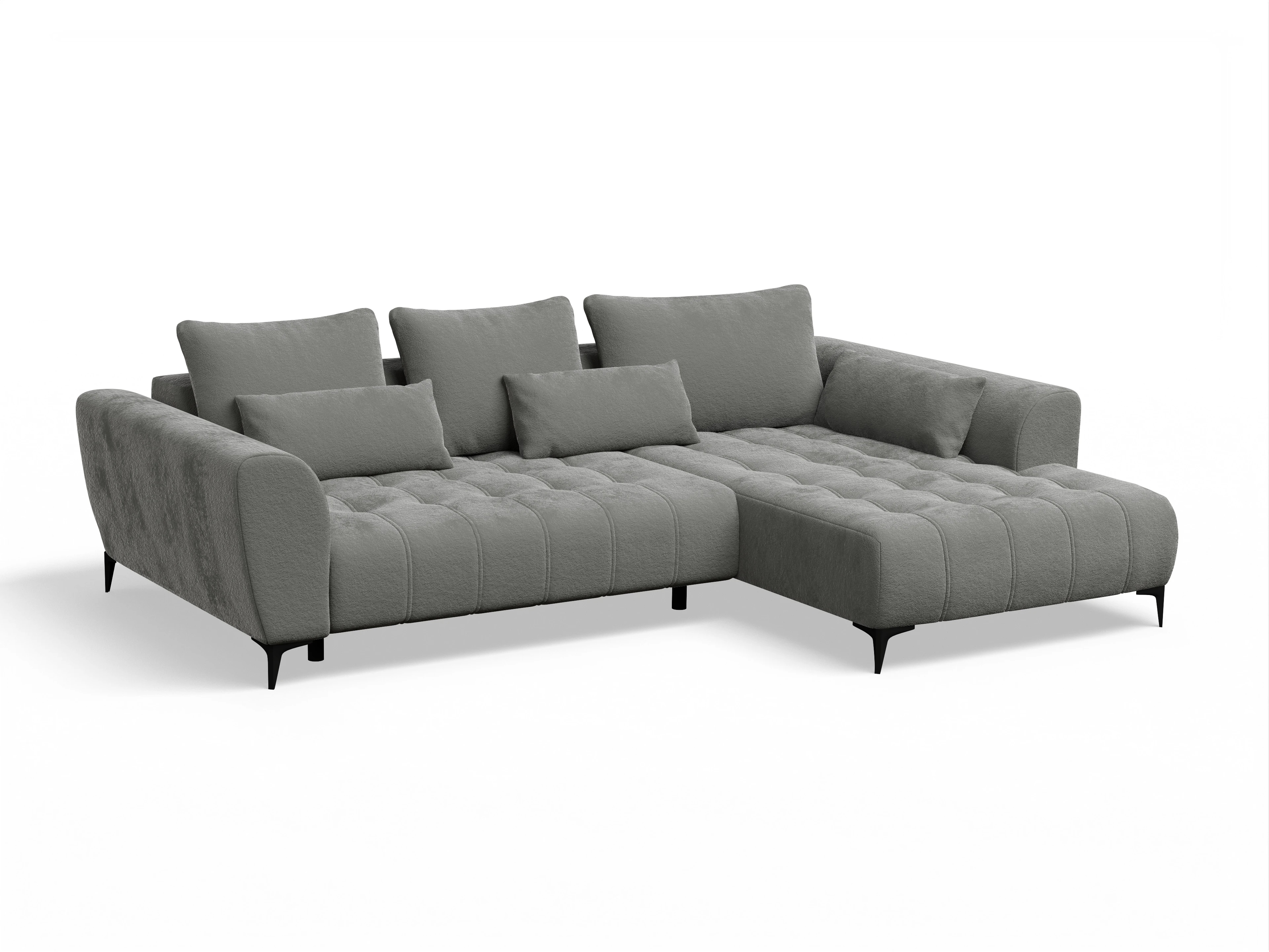 Ansicht des Produktes Granada-O Ecksofa rechts Abschluss offen in Stoff Braun