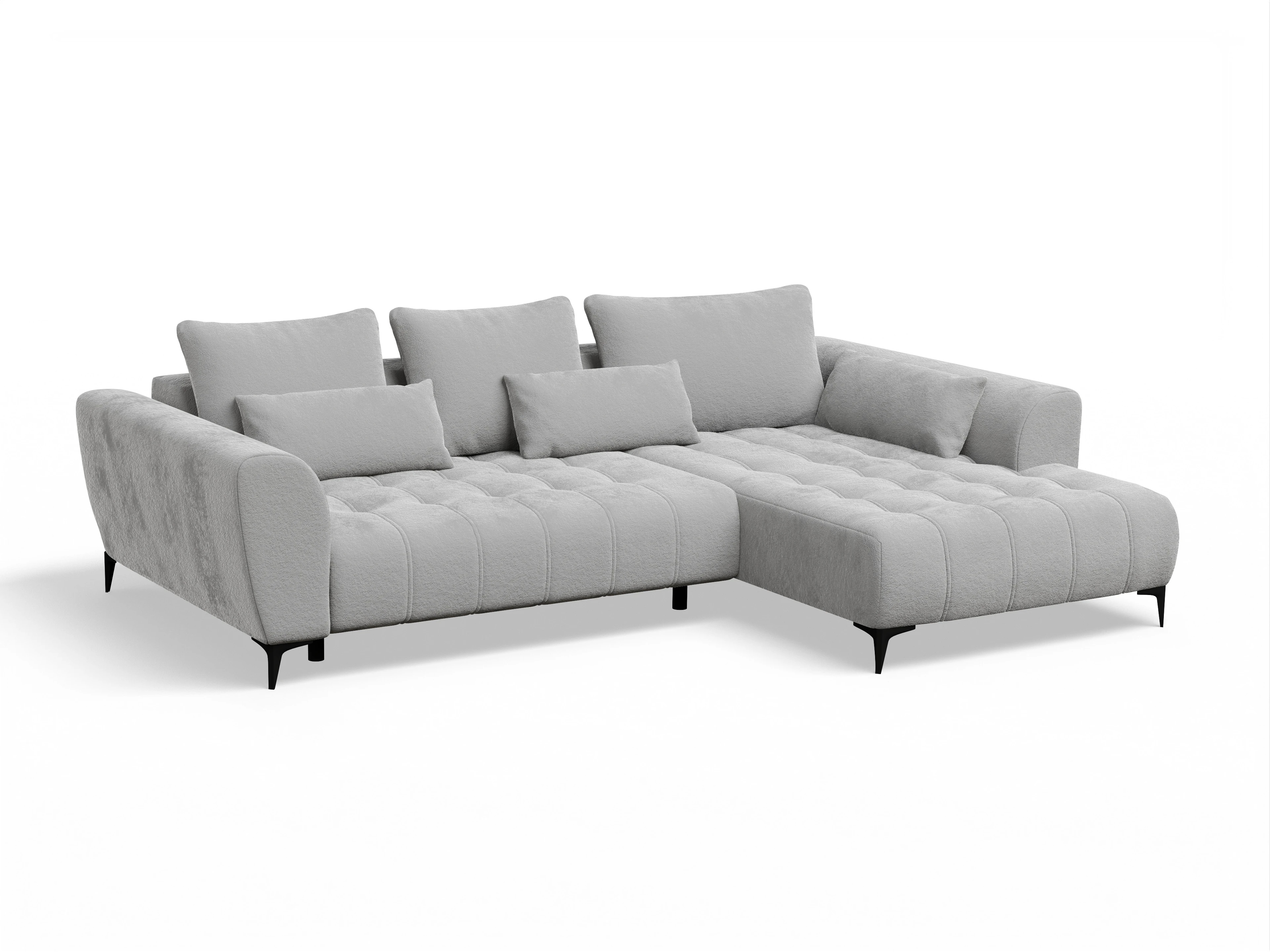 Granada OT Small R Ansicht des Produktes Granada-O Ecksofa rechts Abschluss offen in Stoff Grau