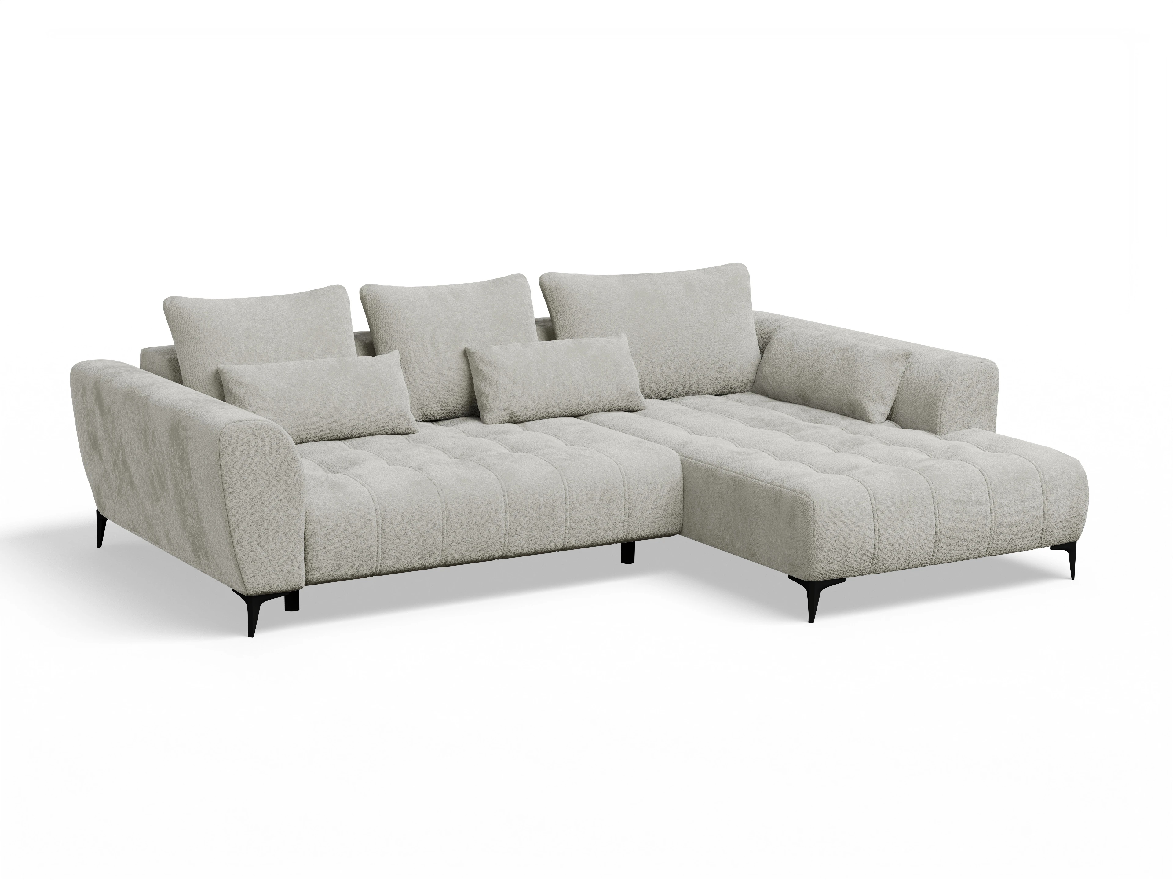 Ansicht des Produktes Granada-O Ecksofa rechts Abschluss offen in Stoff Beige