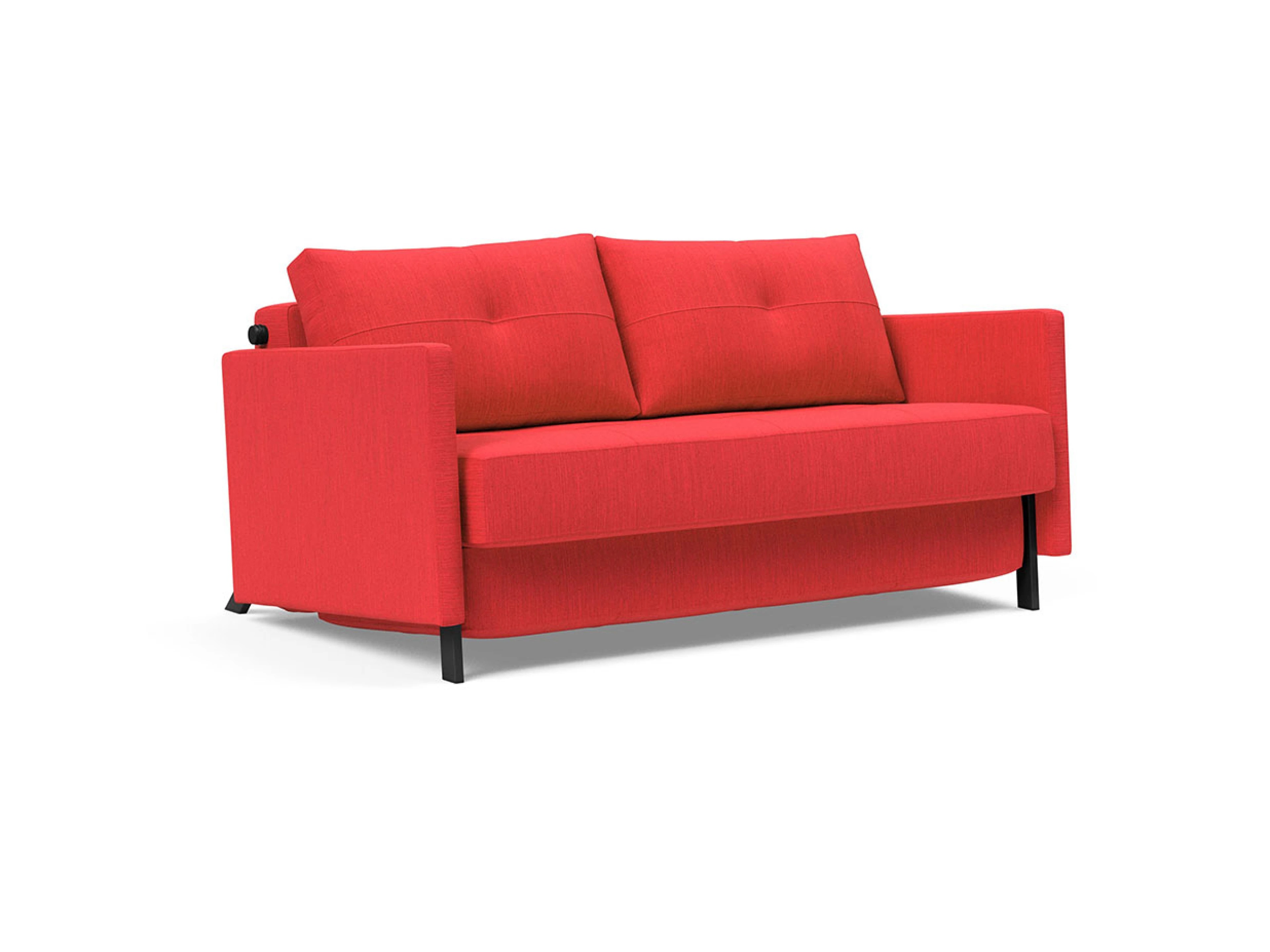 Ansicht des Produktes Cubed Schlafsofa Längsschläfer in Stoff Rot