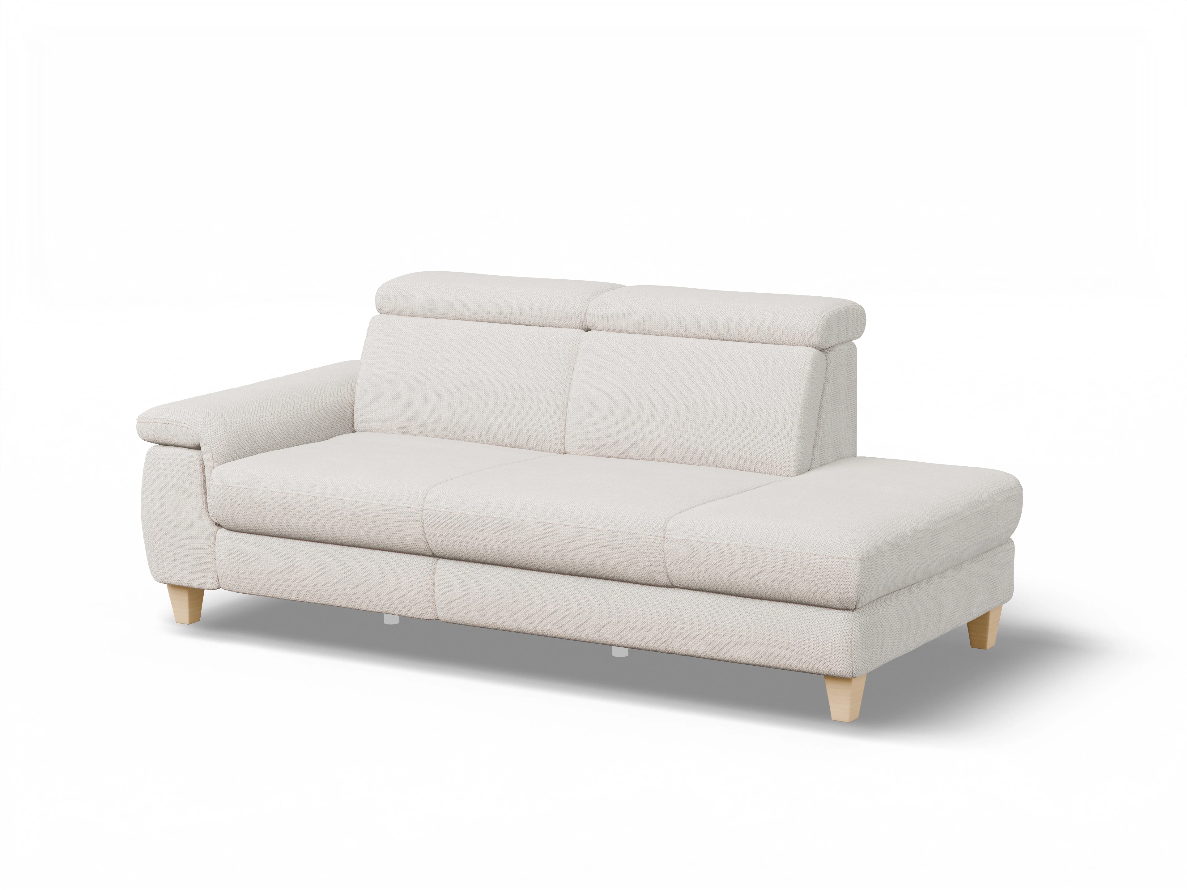 Ansicht des Produktes München Ottomane ohne Bettkasten in Stoff Beige
