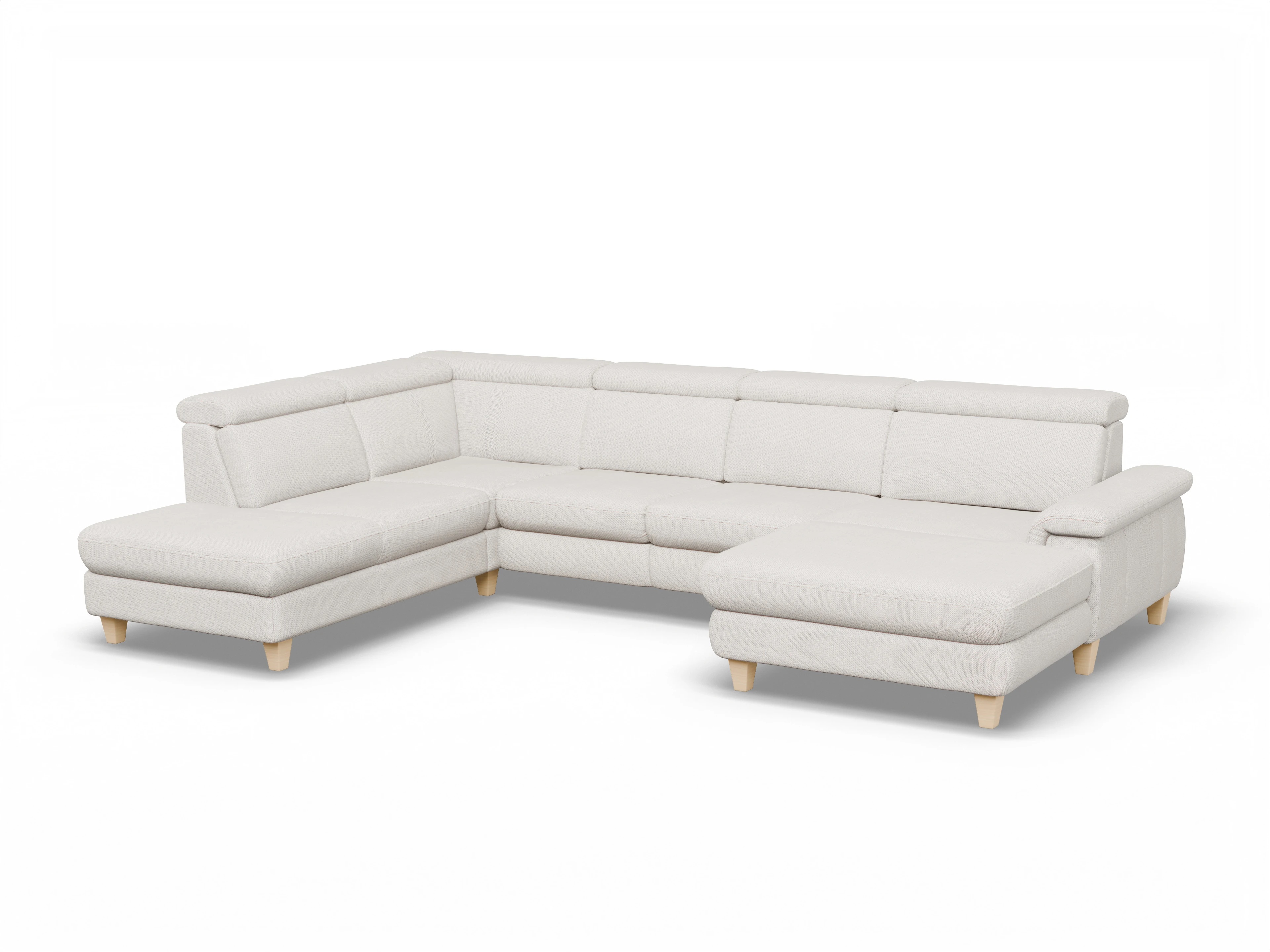 Ansicht des Produktes München Wohnlandschaft offen beidseitig in Stoff Beige