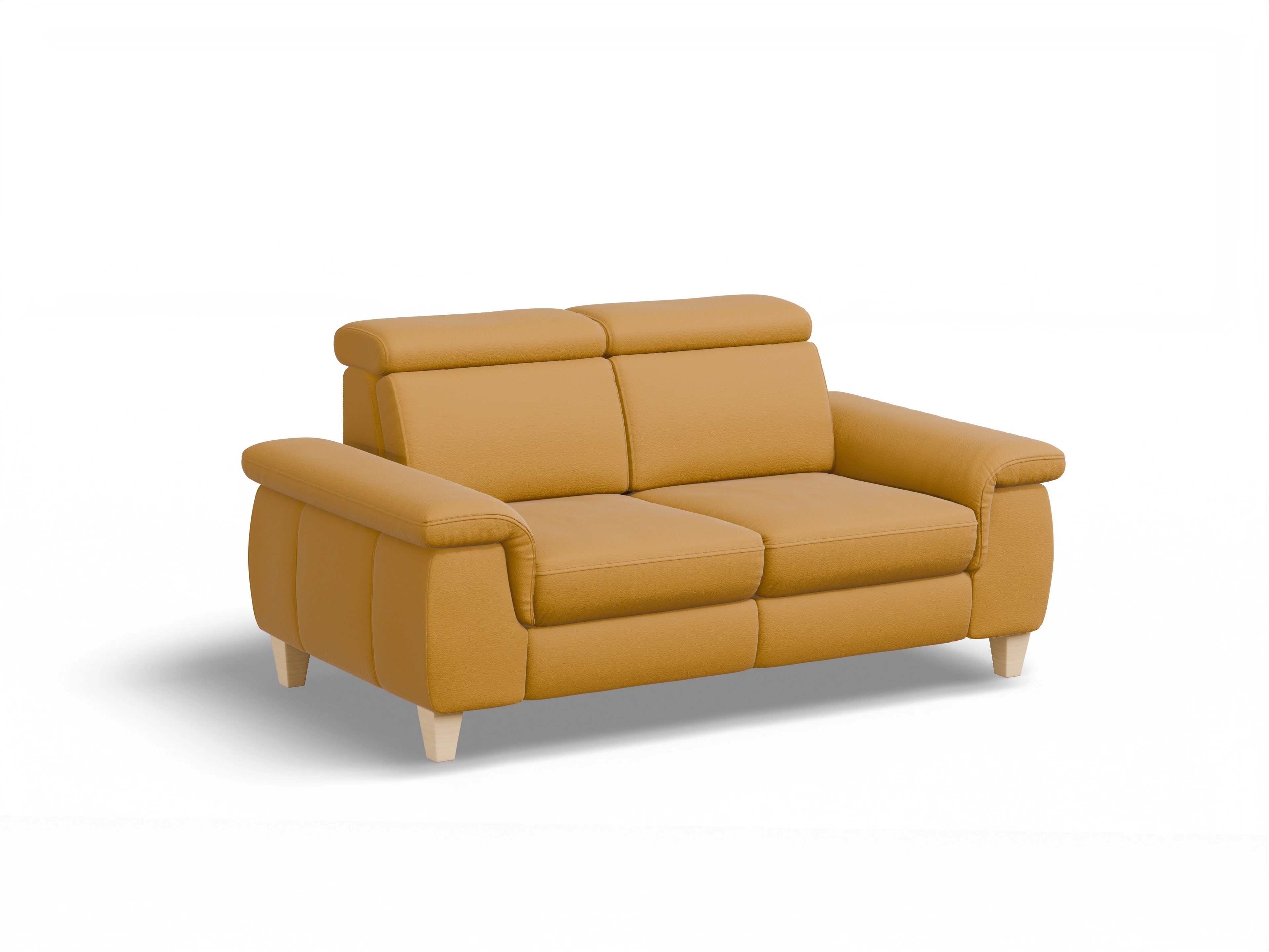 Ansicht des Produktes München 2-Sitzer Sofa in Leder Gelb