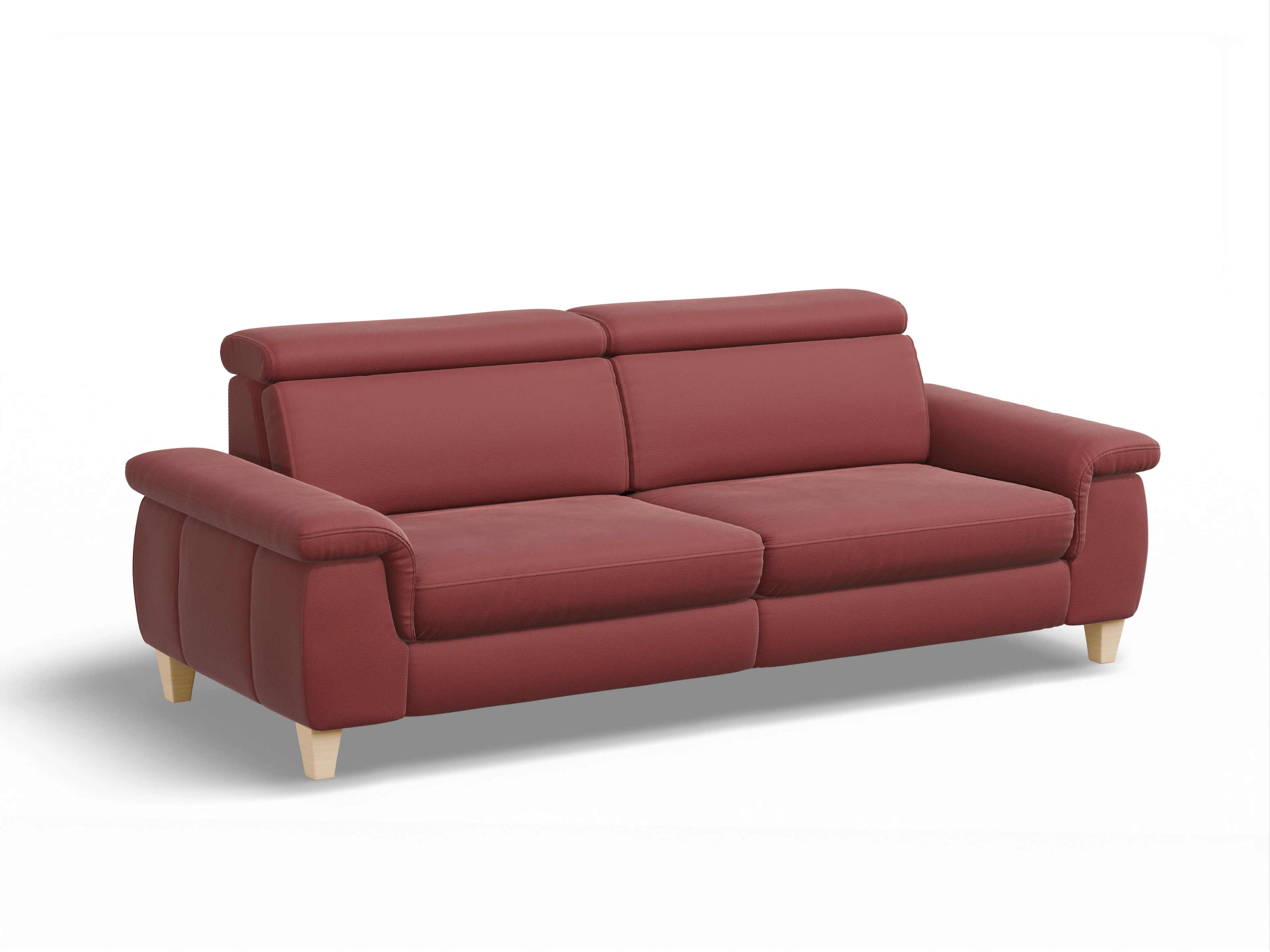 München 3-Sitzer Sofa Ansicht des Produktes München 3-Sitzer Sofa in Leder Rot