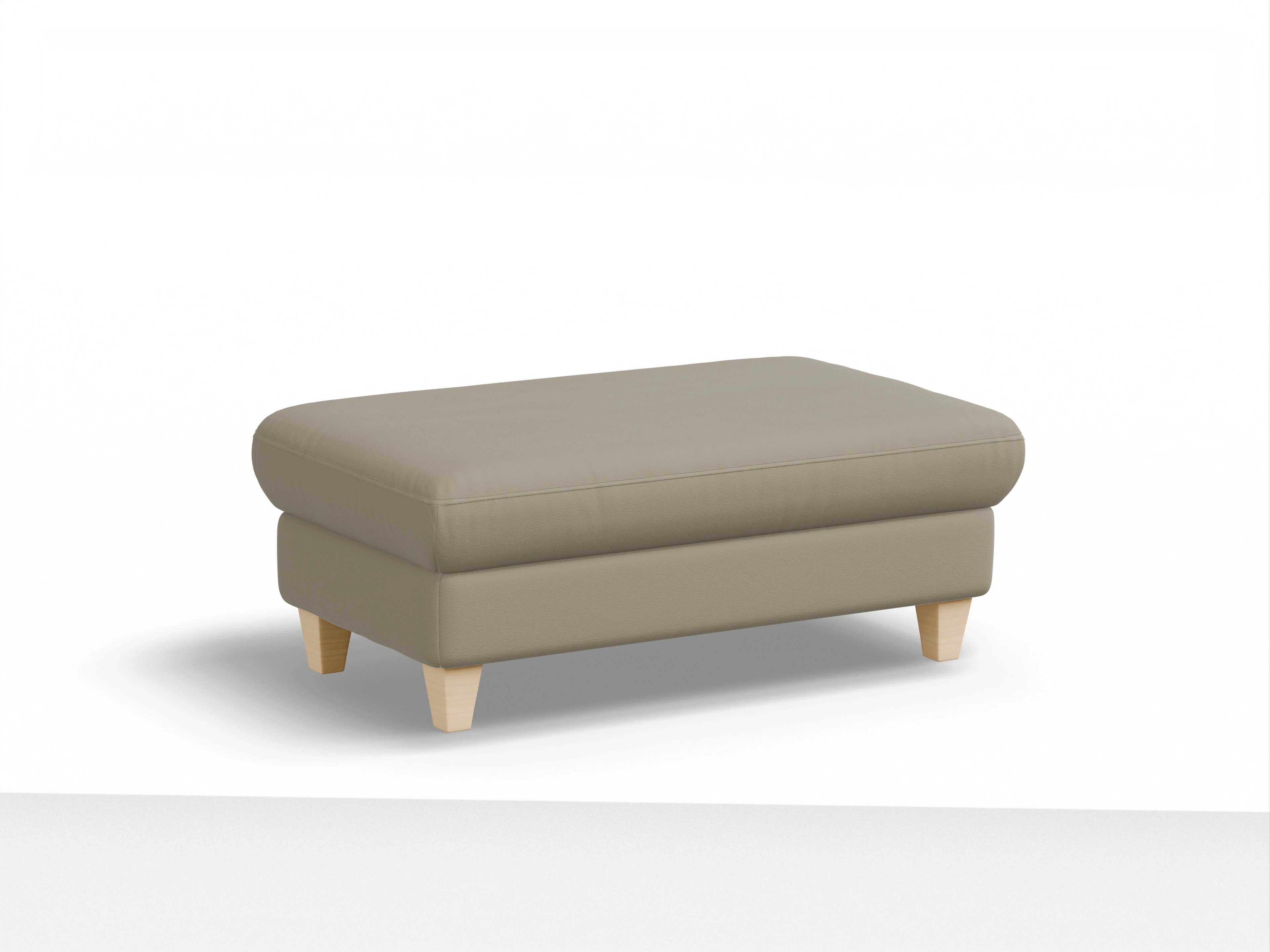 Ansicht des Produktes München Hocker in Leder Braun