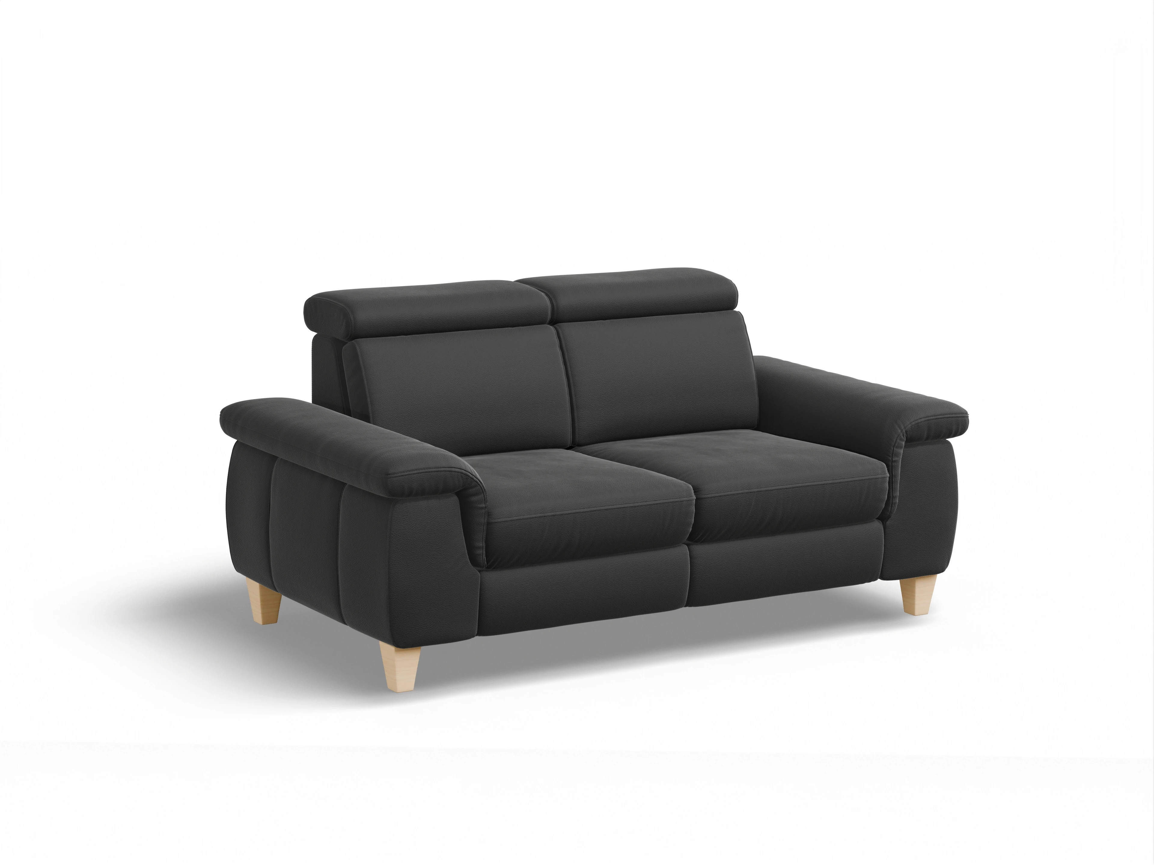 München 2-Sitzer Sofa Ansicht des Produktes München 2-Sitzer Sofa in Leder Schwarz