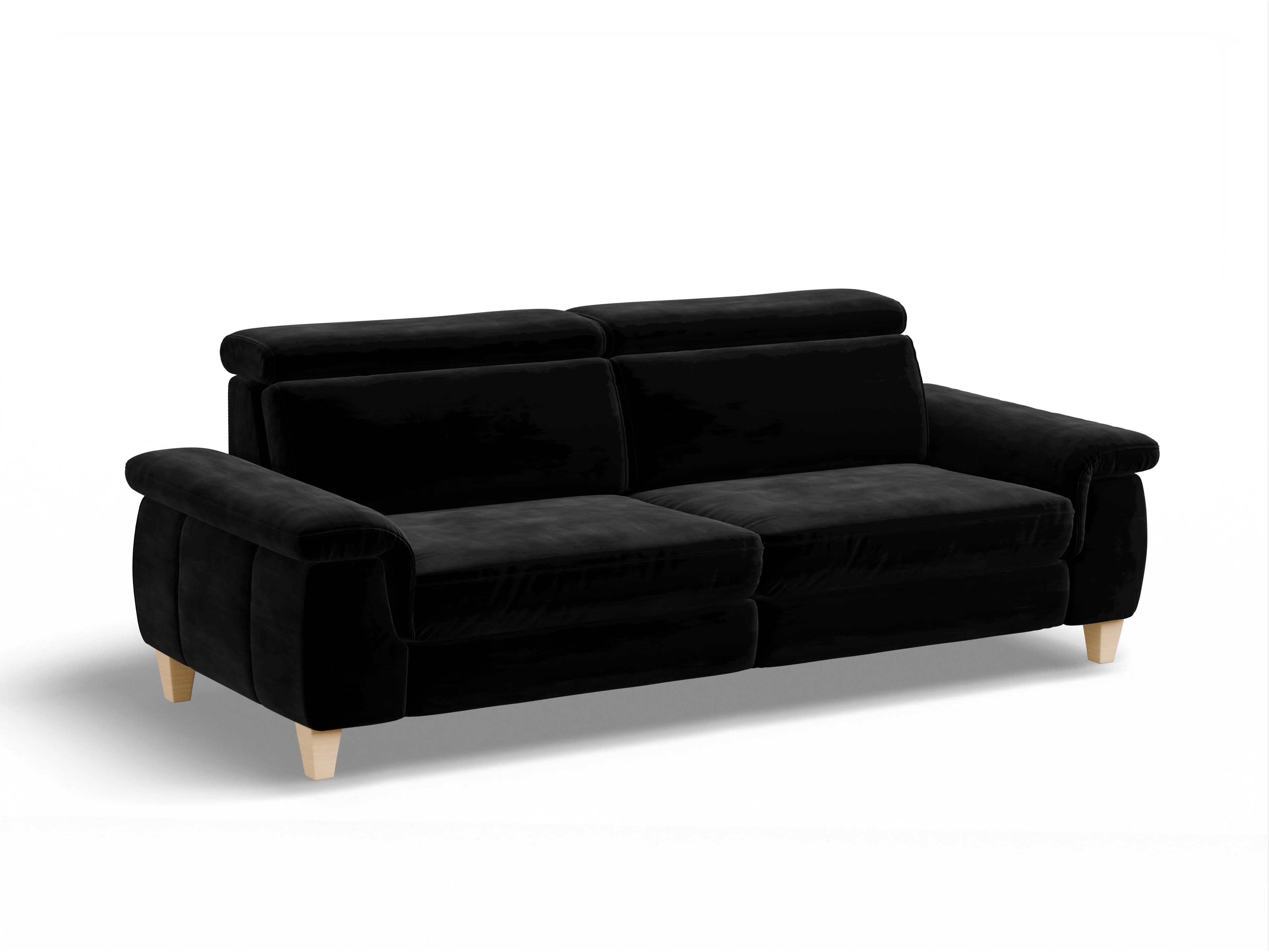 München 3-Sitzer Sofa Ansicht des Produktes München 3-Sitzer Sofa in Stoff Schwarz