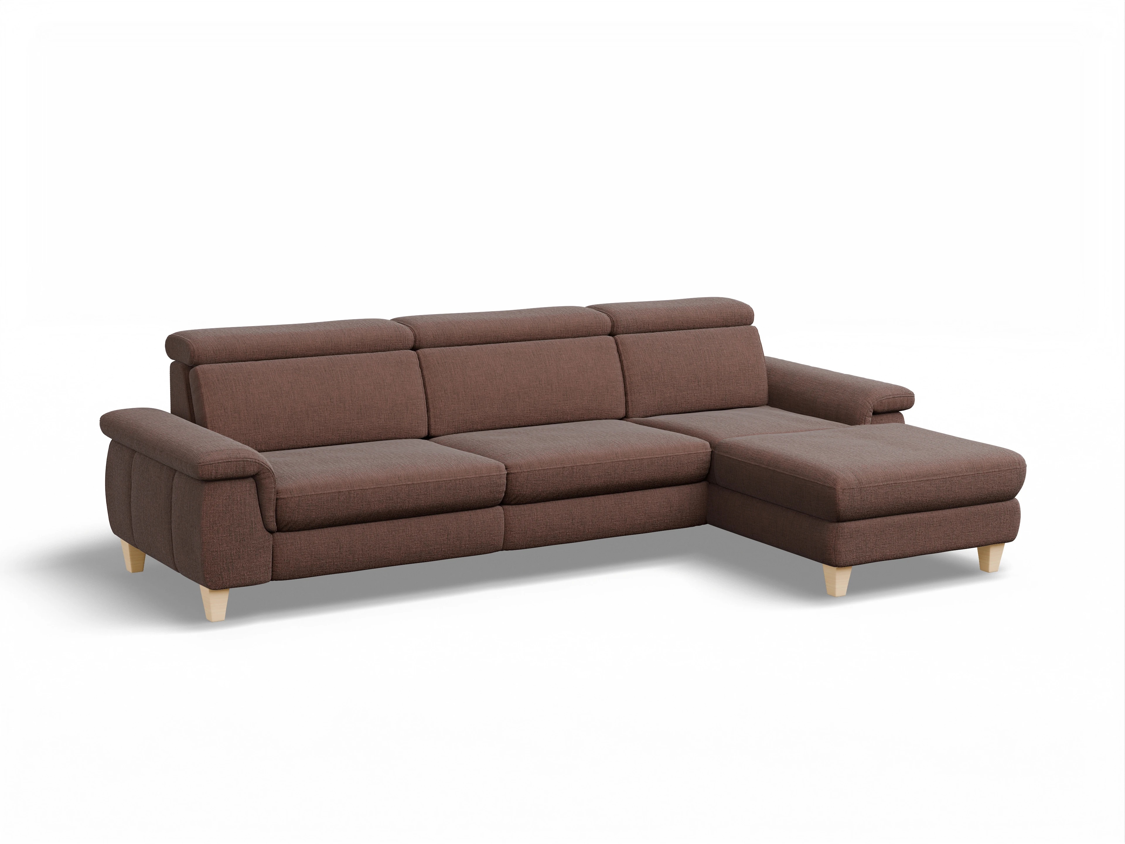 München LO Large R Ansicht des Produktes München Ecksofa rechts Abschluss offen in Stoff Orange