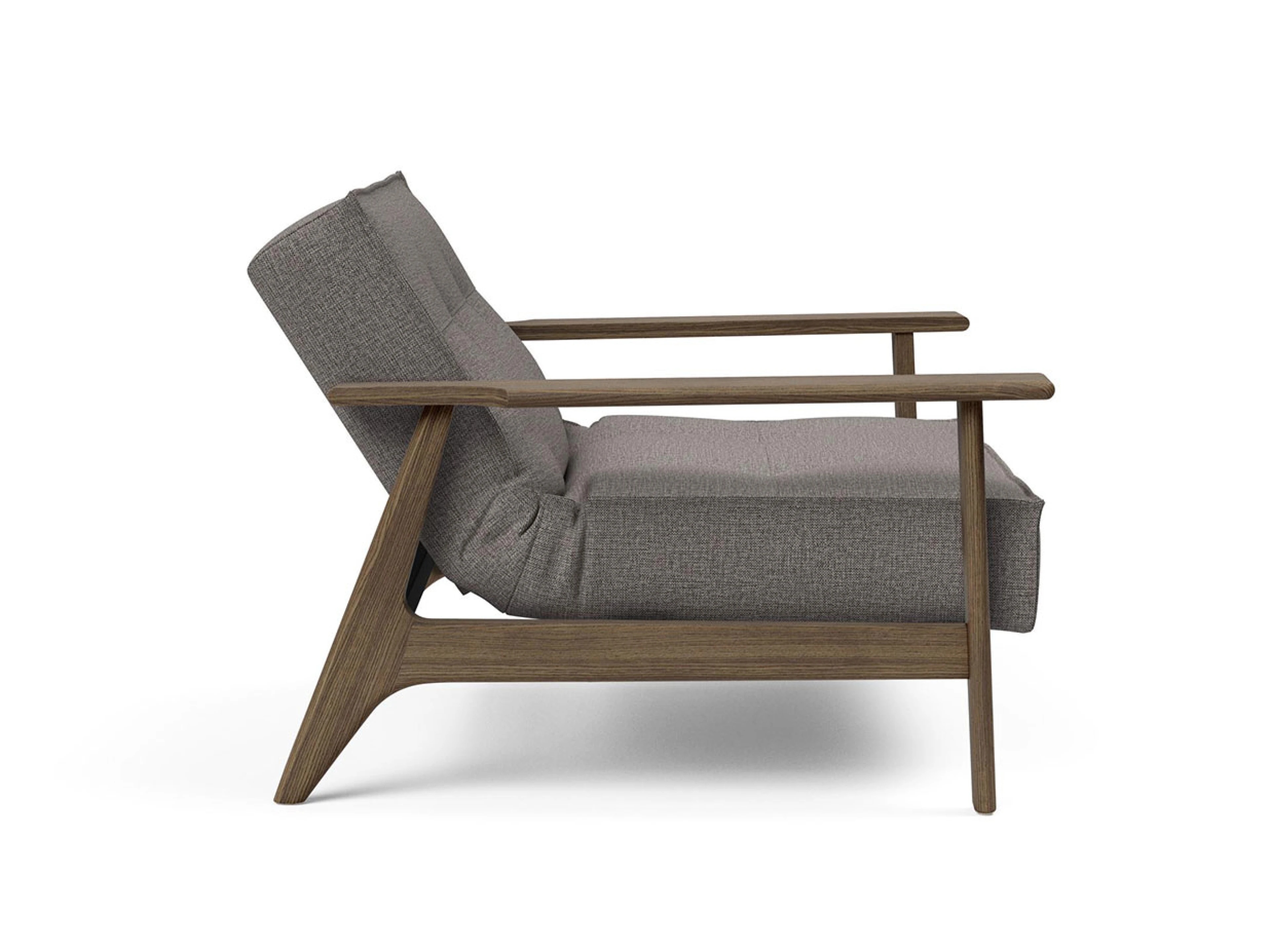 Ansicht des Produktes Splitback Hocker in Stoff Grau