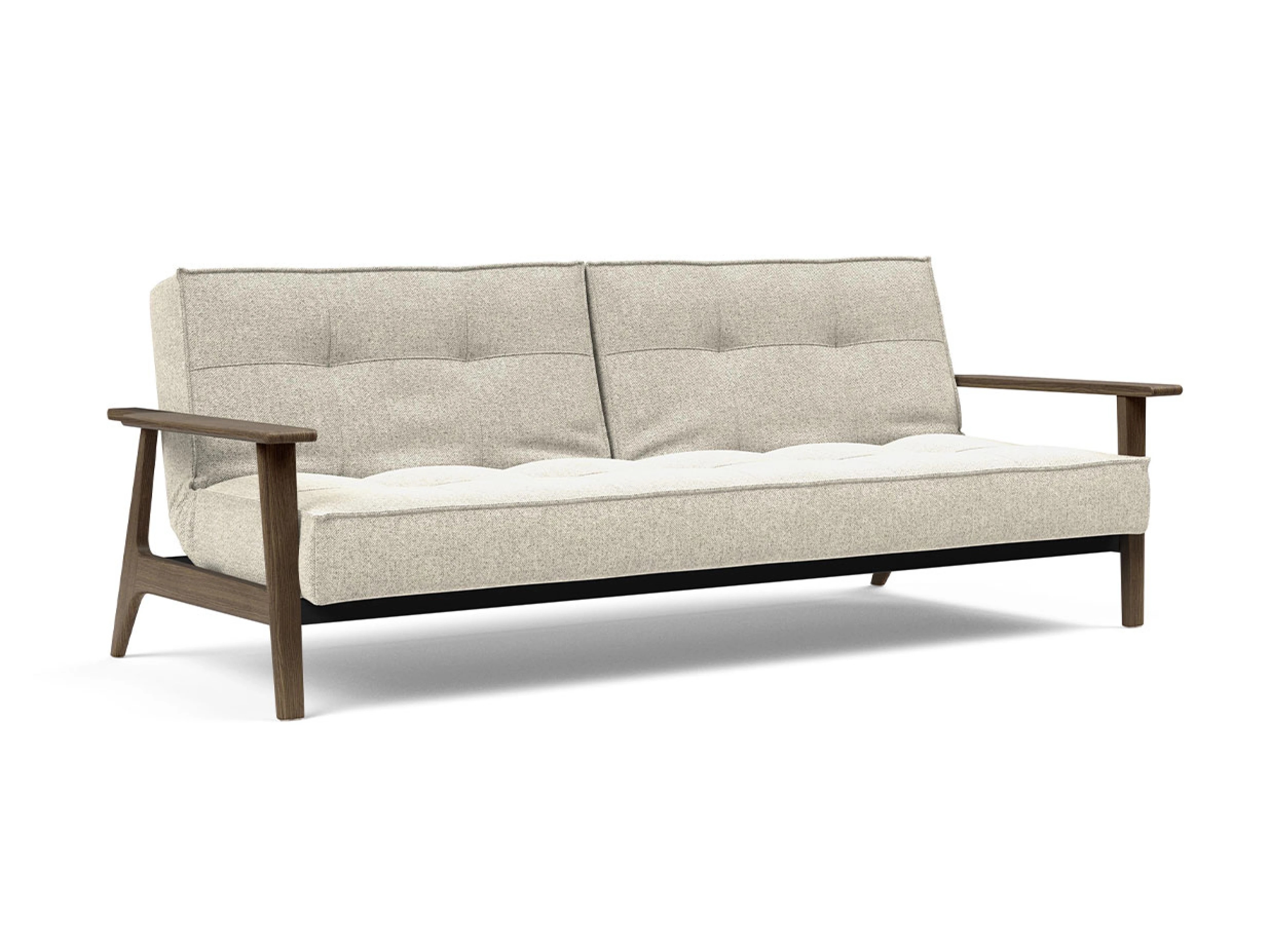 Ansicht des Produktes Splitback Schlafsofa Querschläfer in Stoff Beige