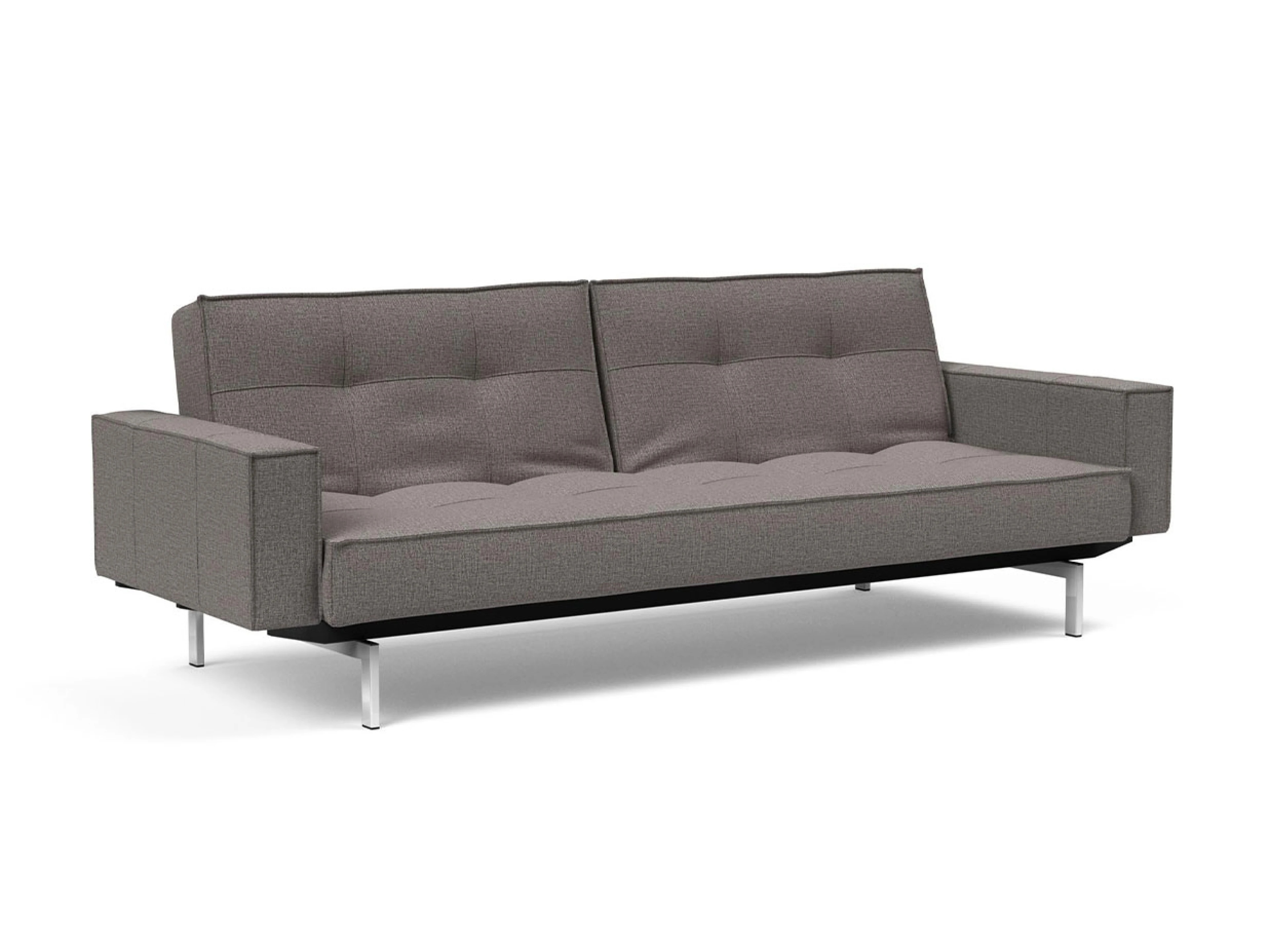 Ansicht des Produktes Splitback Schlafsofa Querschläfer in Stoff Grau