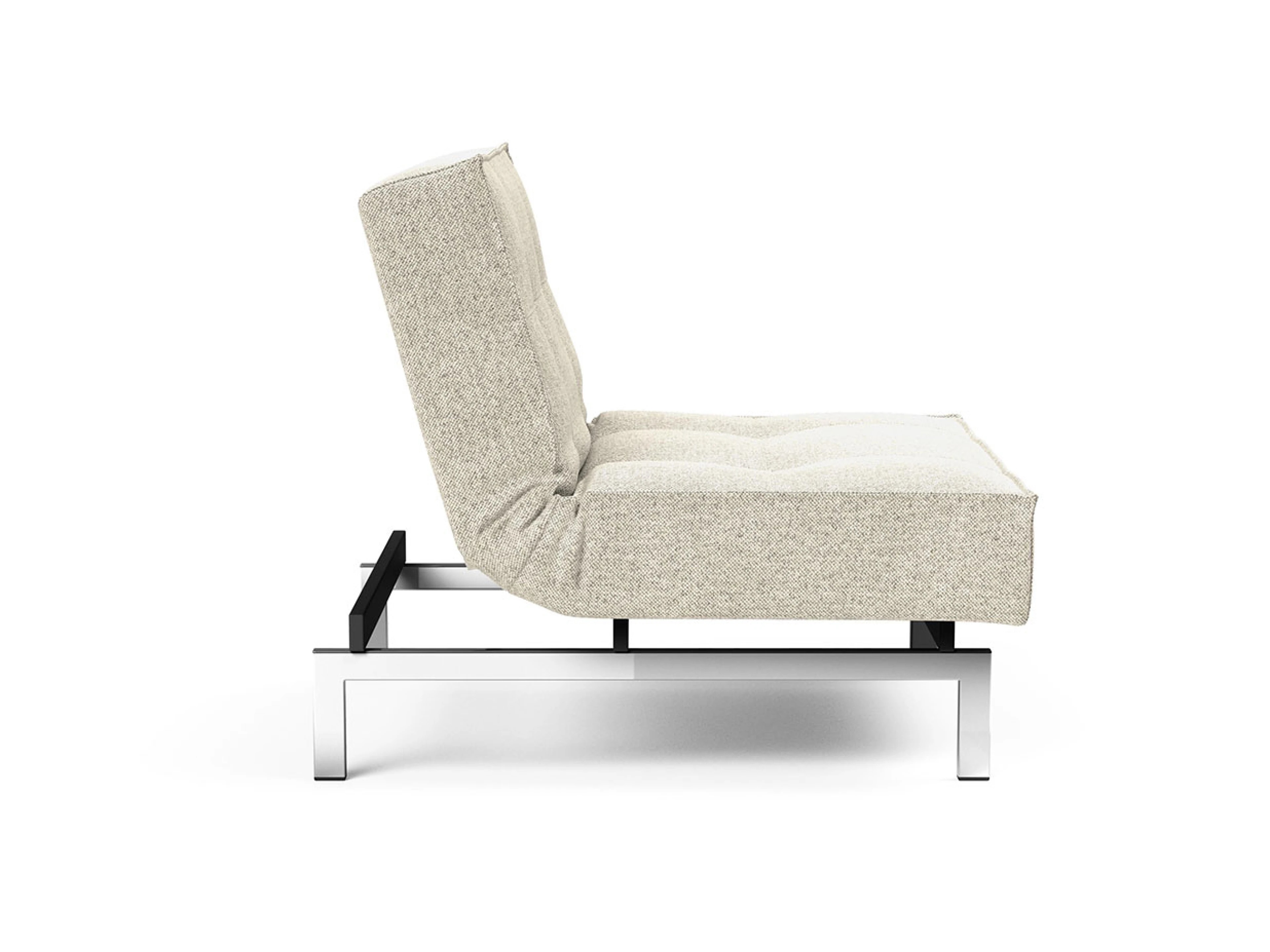 Ansicht des Produktes Splitback Hocker in Stoff Beige