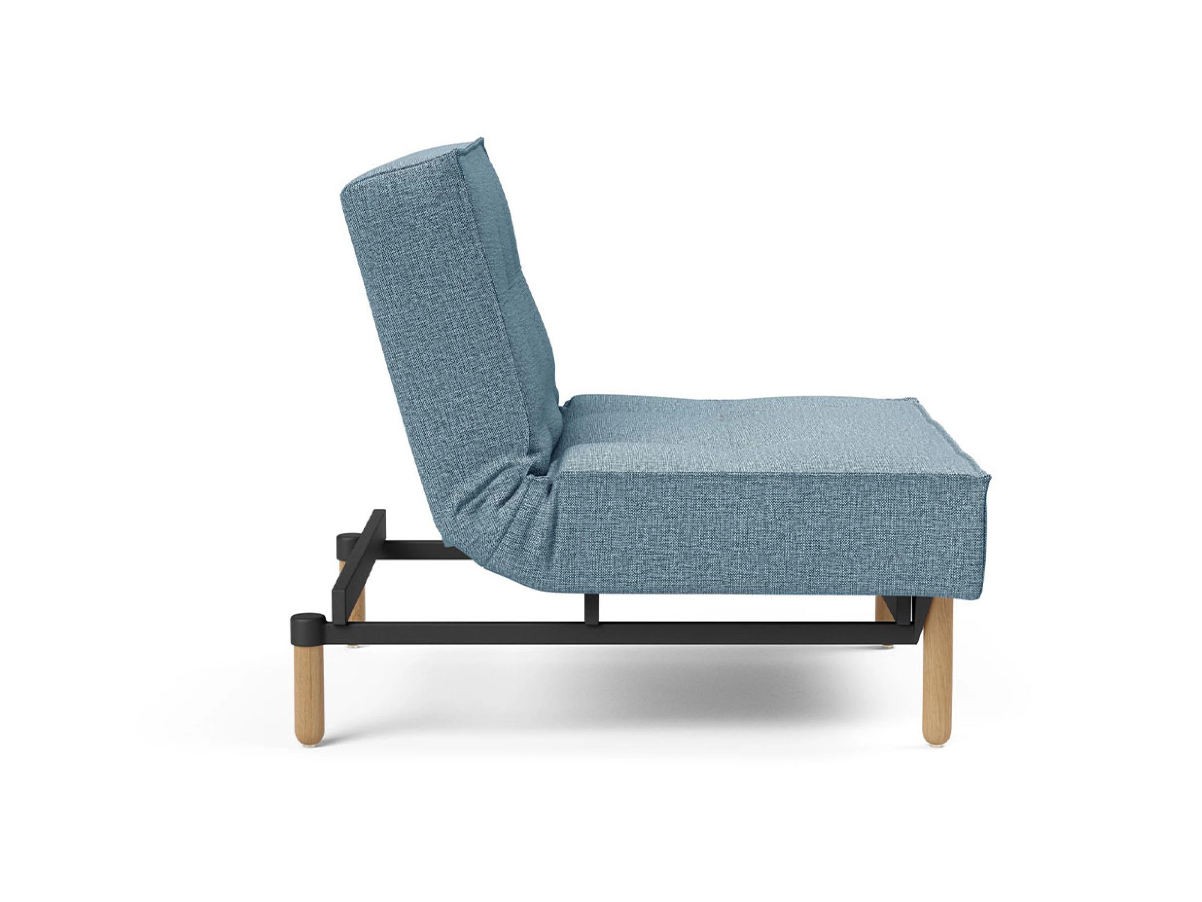 Ansicht des Produktes Splitback Hocker in Stoff Blau