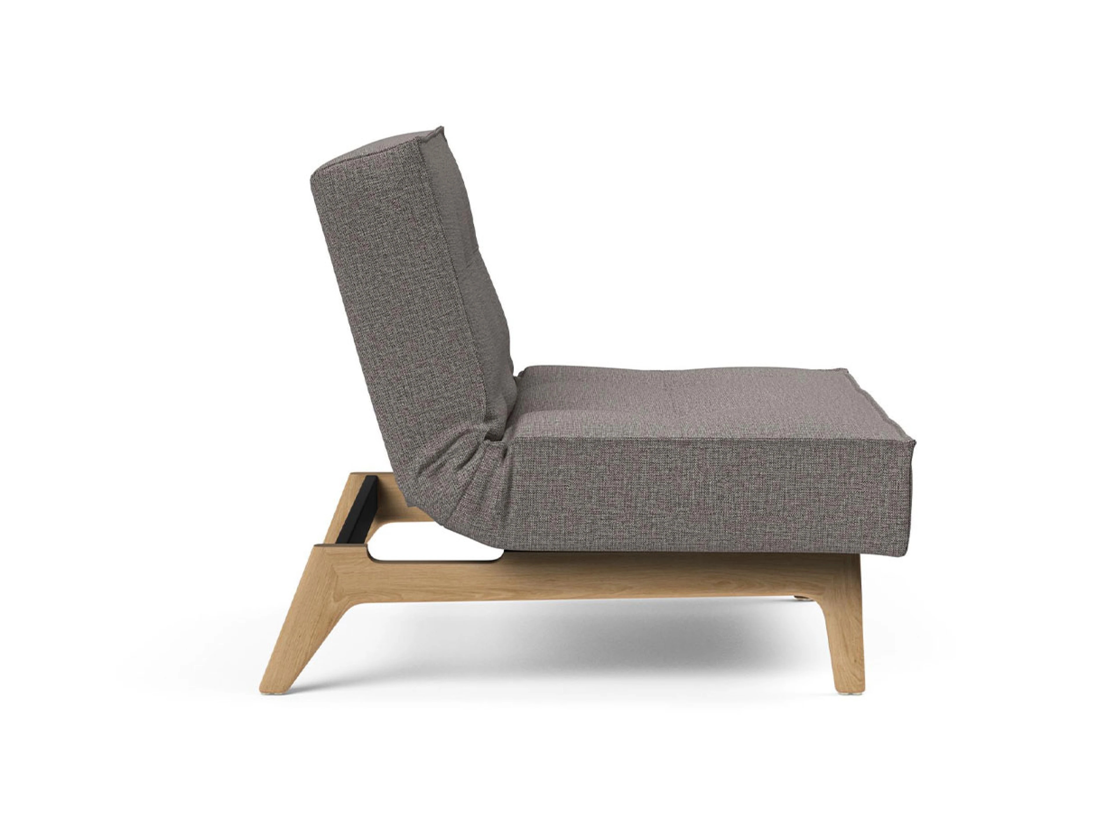 Ansicht des Produktes Splitback Hocker in Stoff Grau