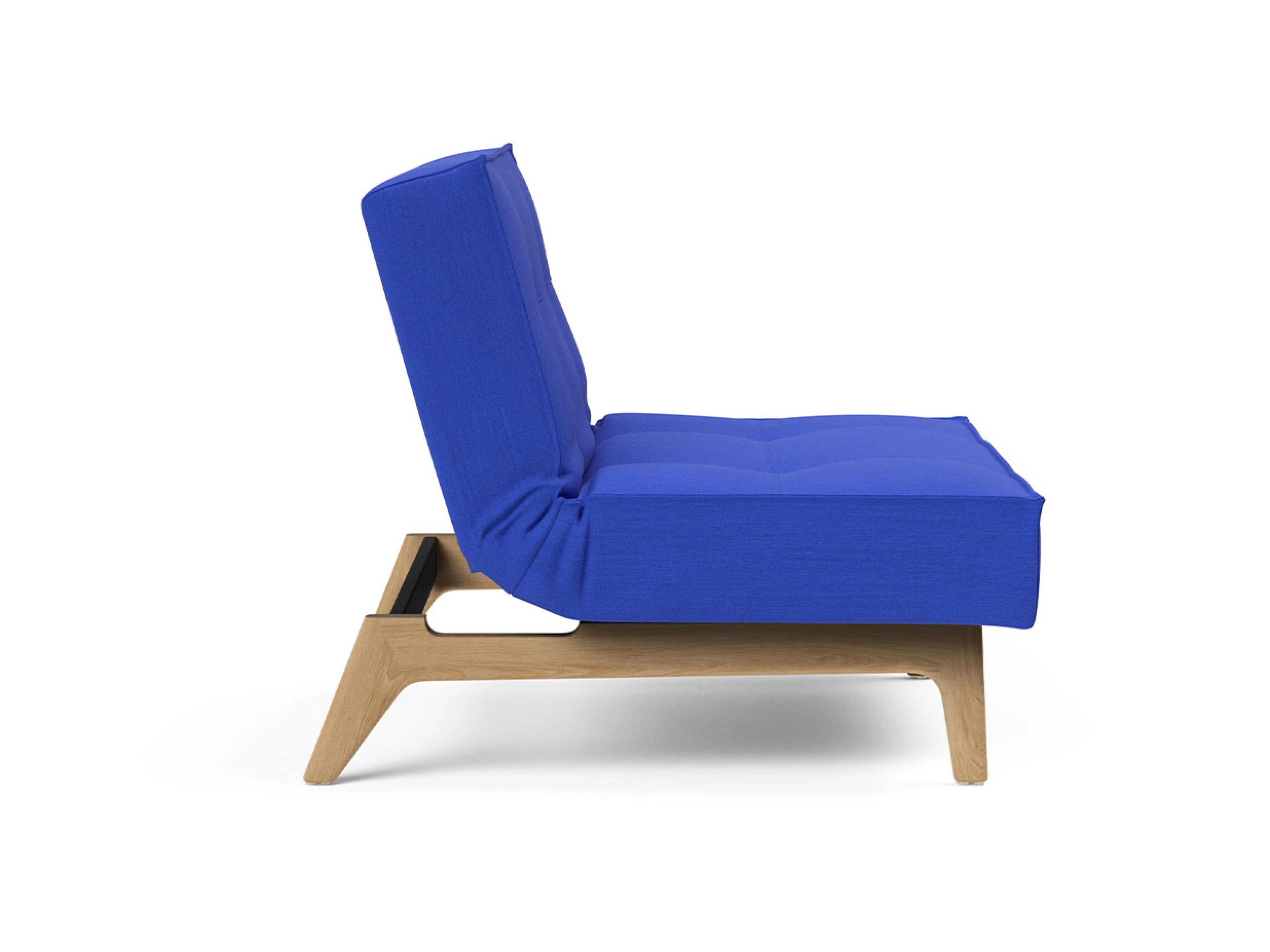 Ansicht des Produktes Splitback Hocker in Stoff Blau