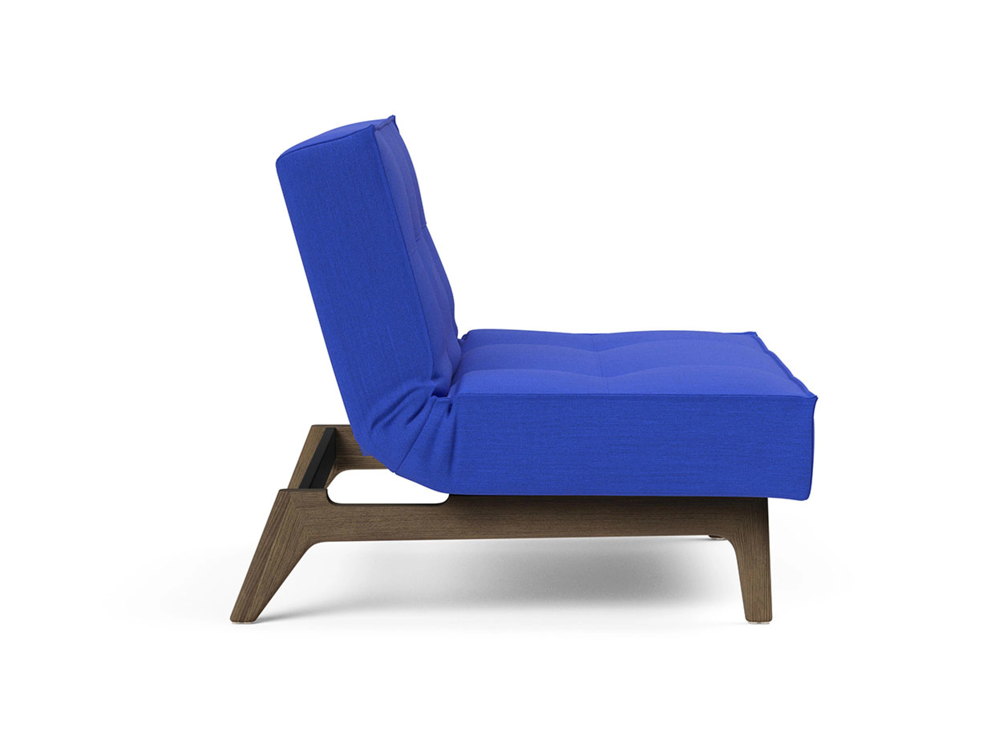 Ansicht des Produktes Splitback Hocker in Stoff Blau