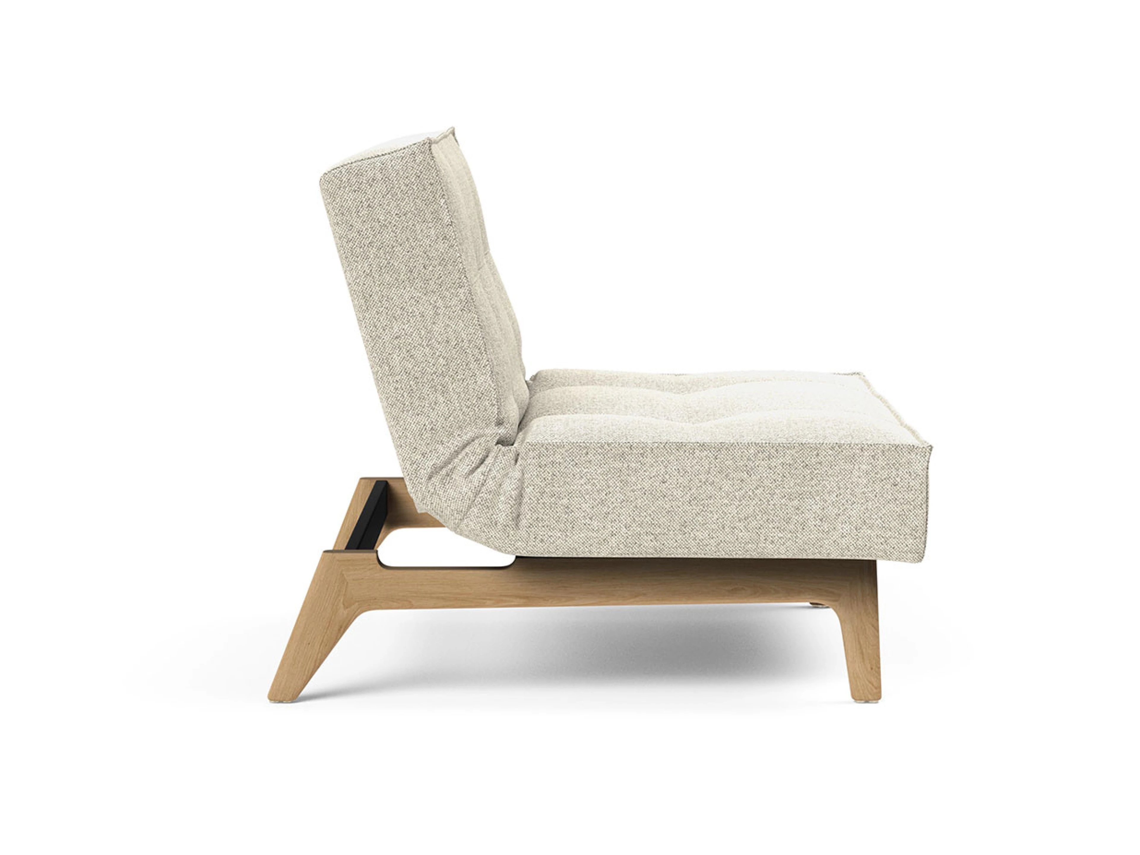 Ansicht des Produktes Splitback Hocker in Stoff Beige