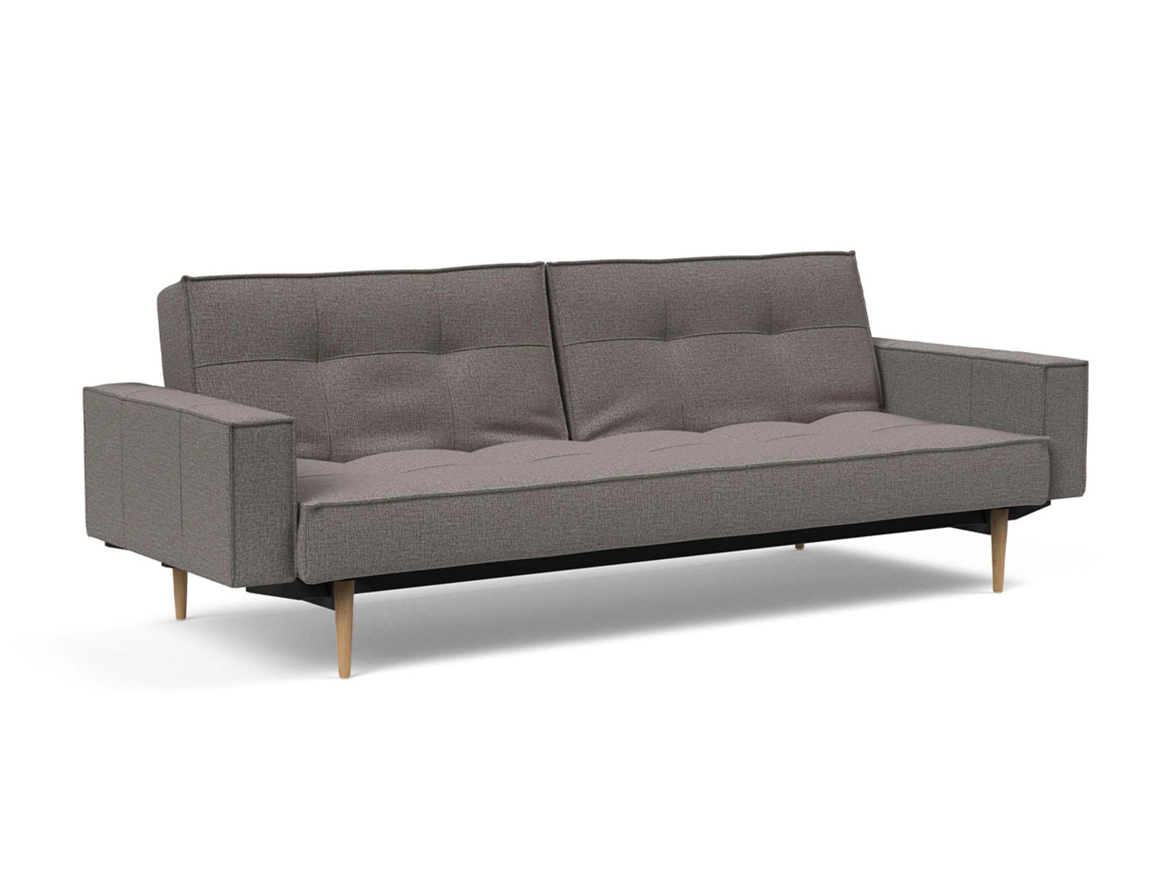 Ansicht des Produktes Splitback Schlafsofa Querschläfer in Stoff Grau