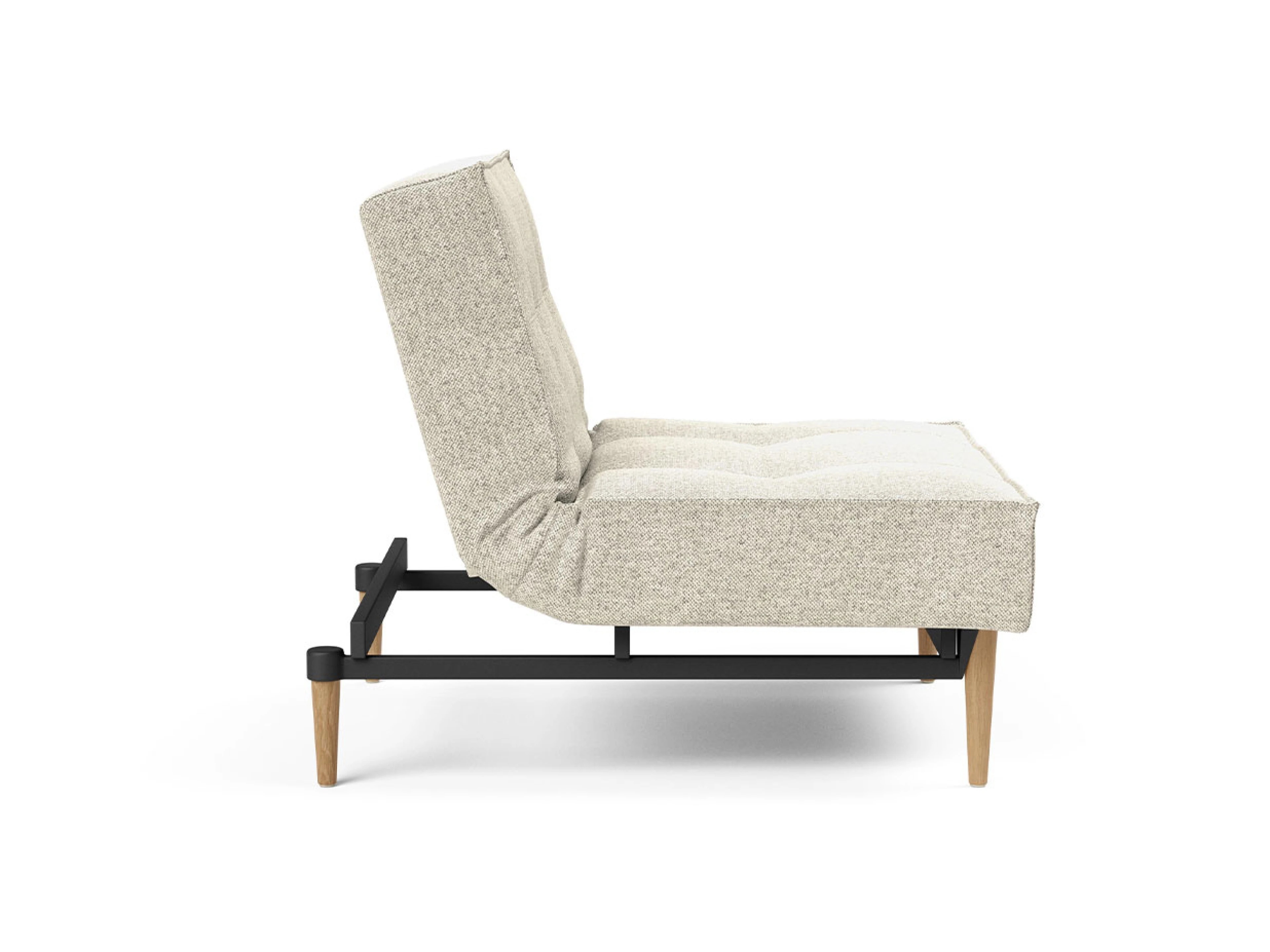 Ansicht des Produktes Splitback Hocker in Stoff Beige