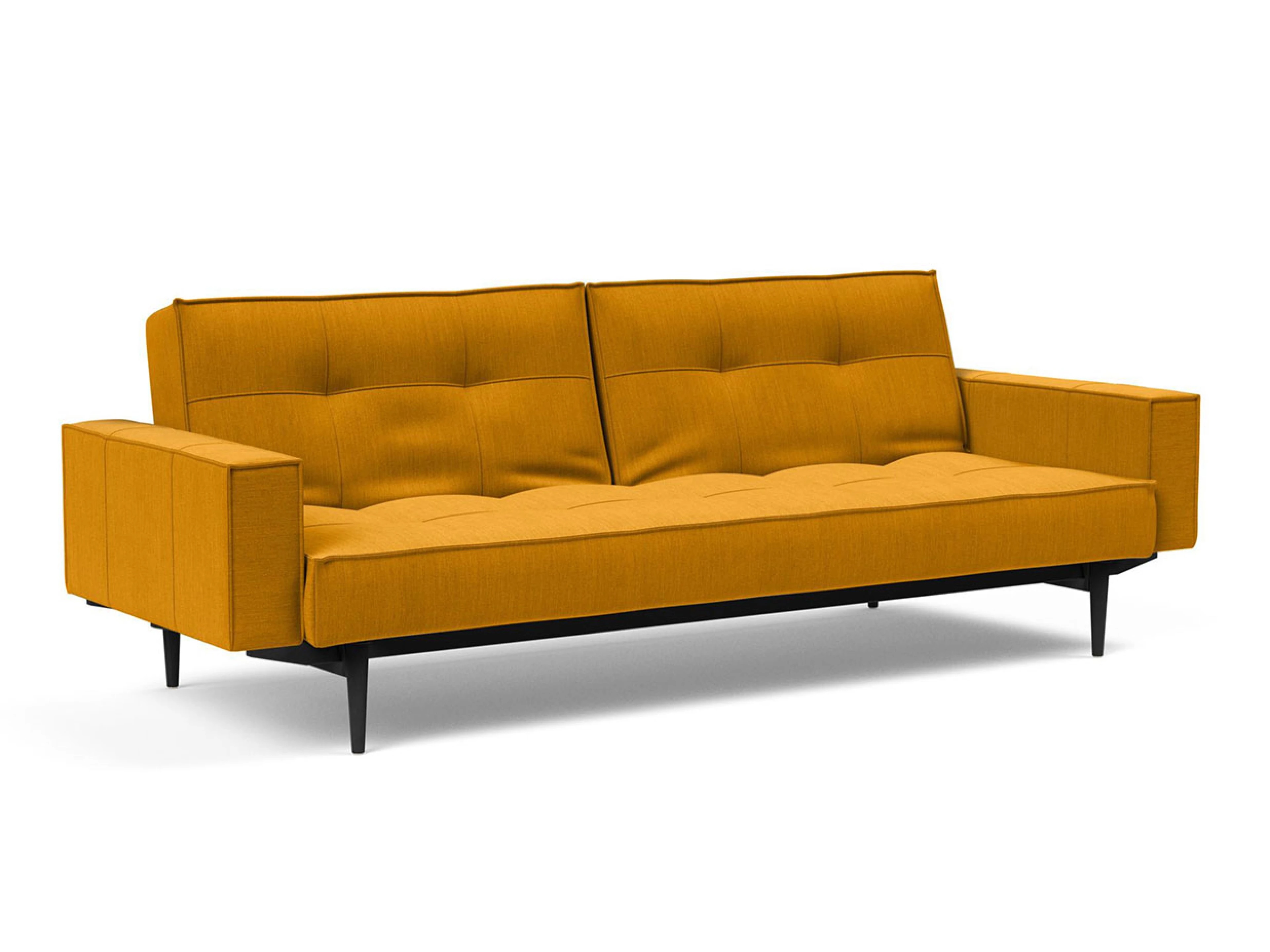 Ansicht des Produktes Splitback Schlafsofa Querschläfer in Stoff Gelb