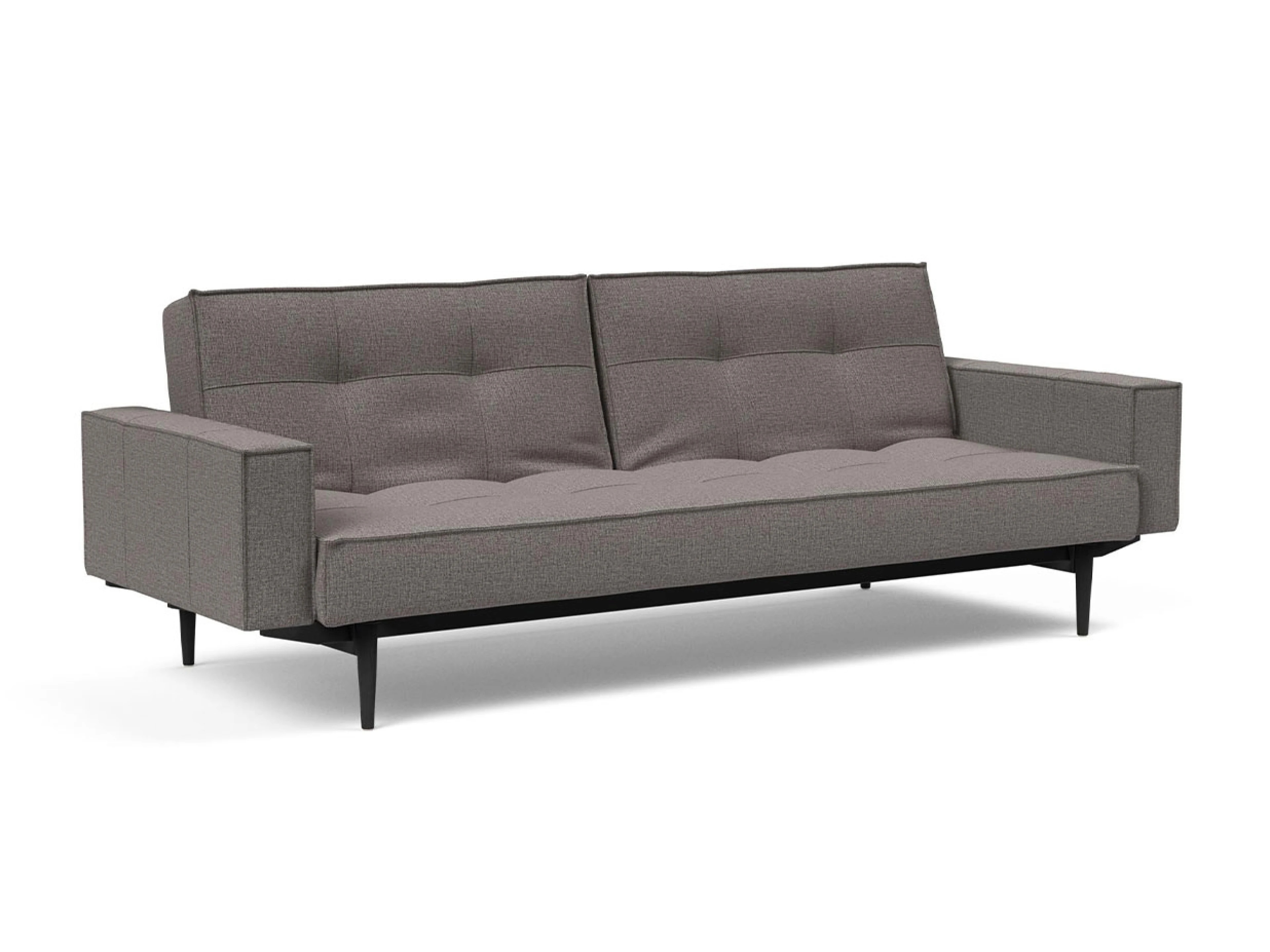 Ansicht des Produktes Splitback Schlafsofa Querschläfer in Stoff Grau