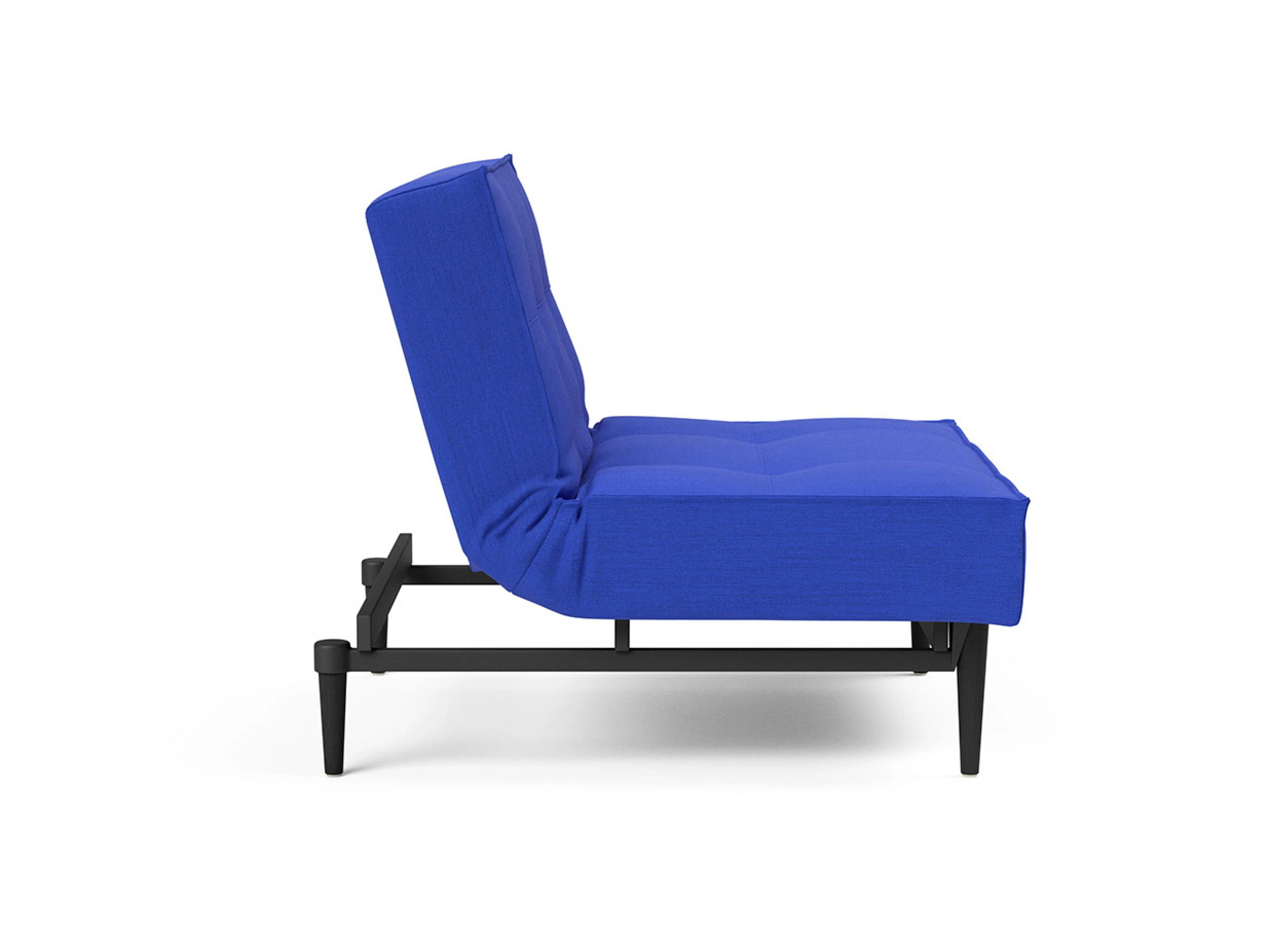 Ansicht des Produktes Splitback Hocker in Stoff Blau