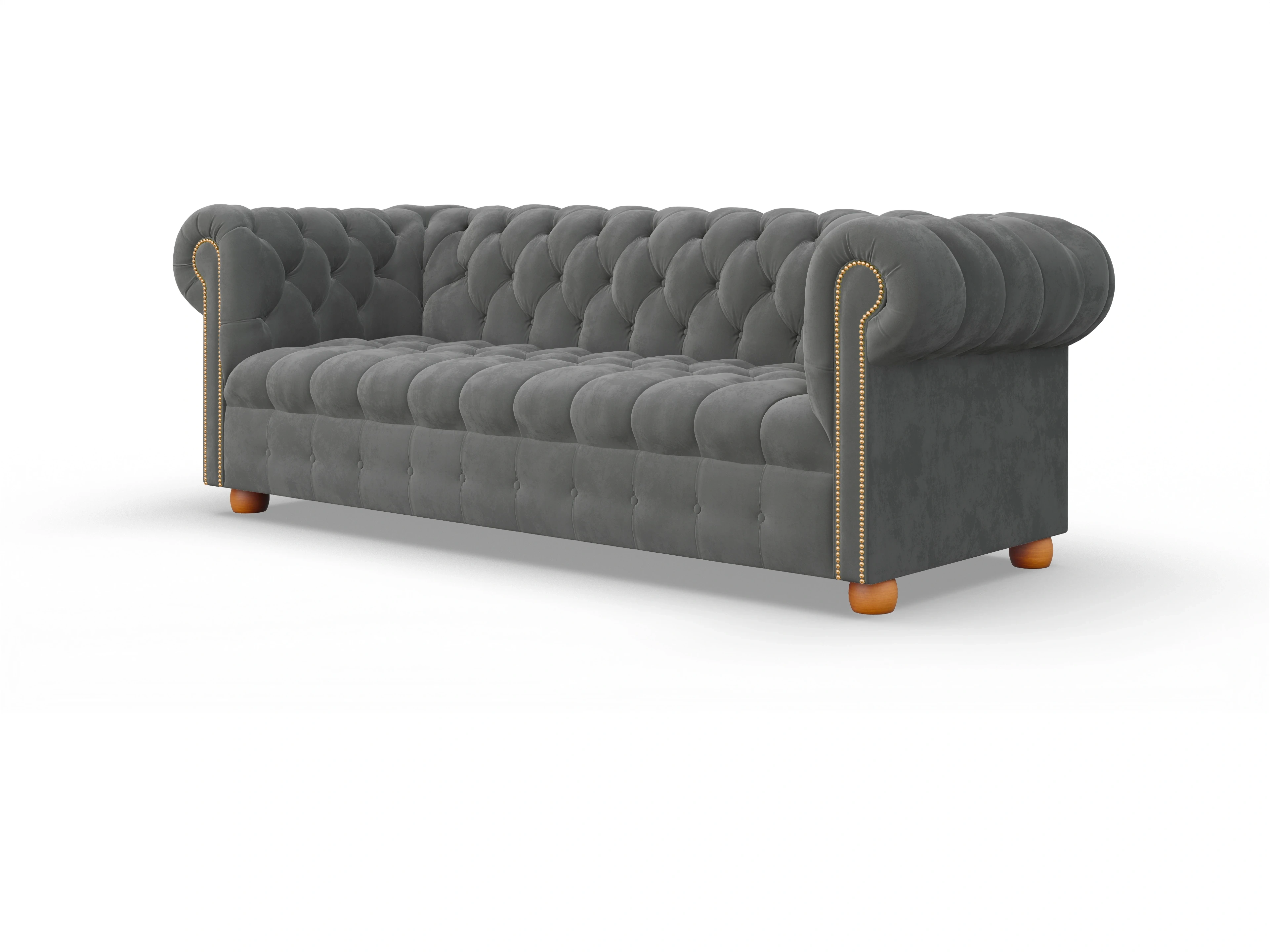 Chesterfield Bingley 3,5-Sitzer Ansicht des Produktes Bingley 3,5-Sitzer Sofa in Stoff Grau