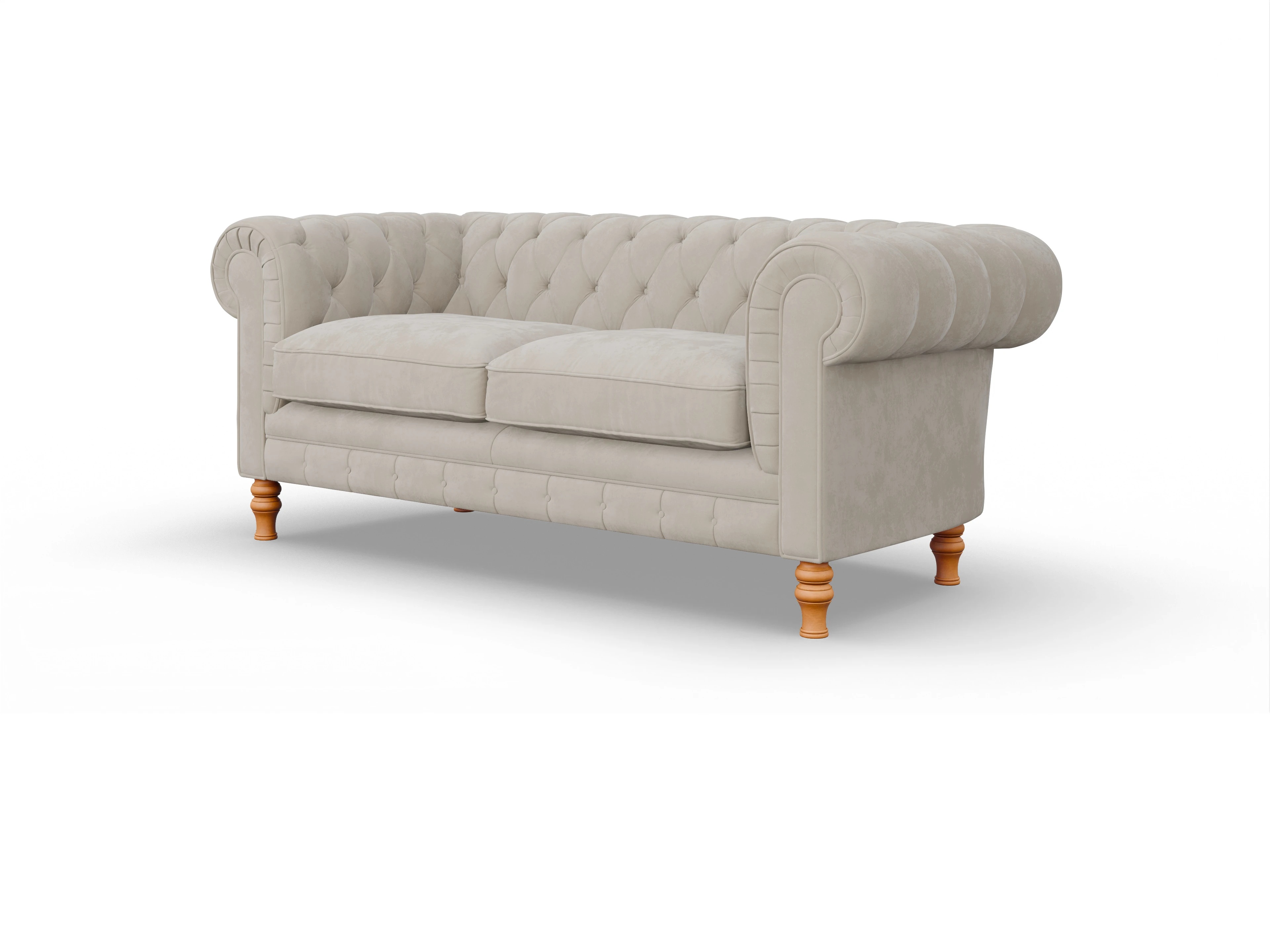 Chesterfield Countess 2-Sitzer Ansicht des Produktes Countess 2-Sitzer Sofa in Stoff Beige