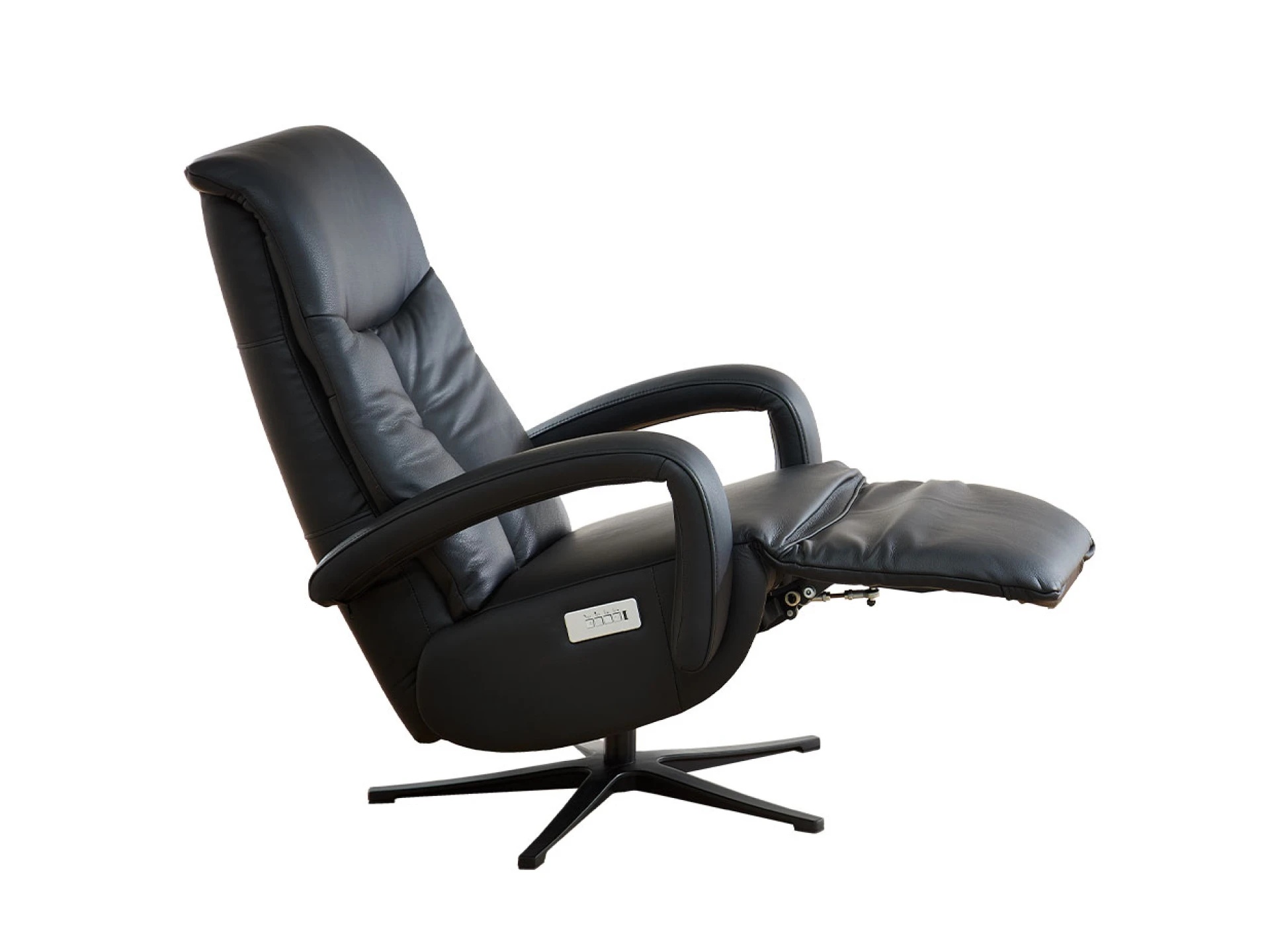 Ansicht des Produktes Deluxe Leder Fernsehsessel in Leder Schwarz