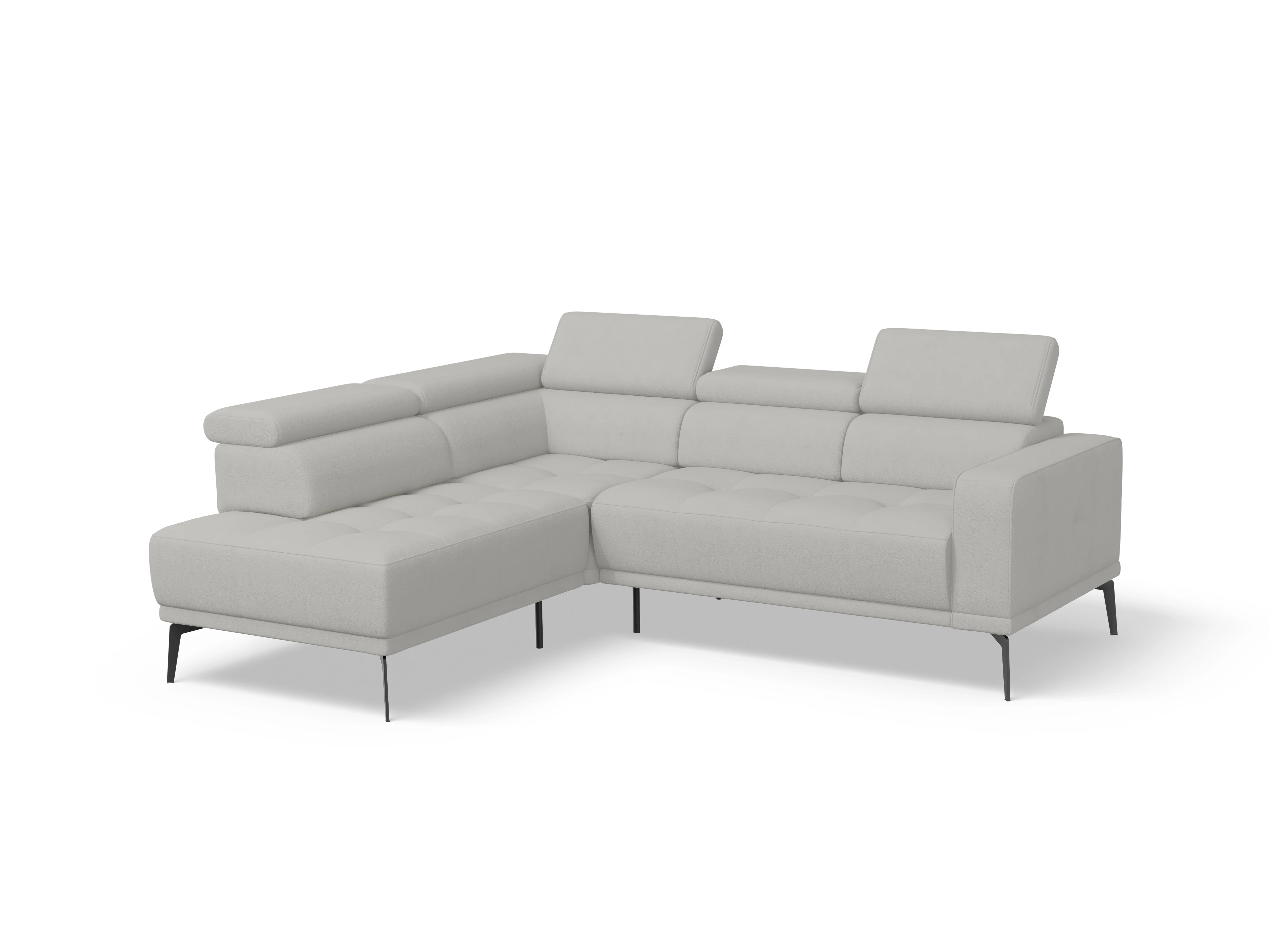 Ansicht des Produktes Marco Ecksofa links Abschluss offen in Stoff Beige