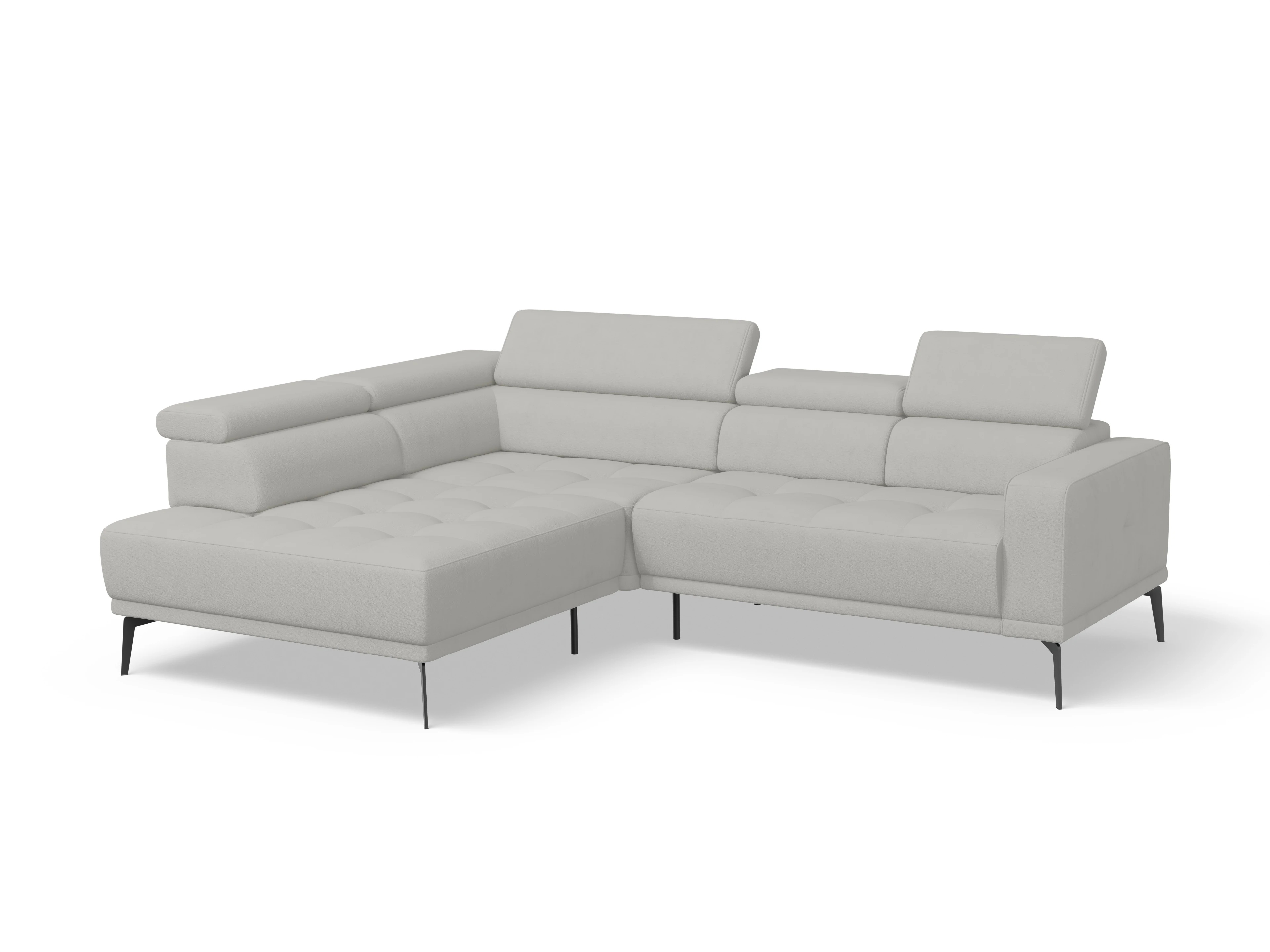 Ansicht des Produktes Marco Ecksofa links Abschluss offen in Stoff Beige