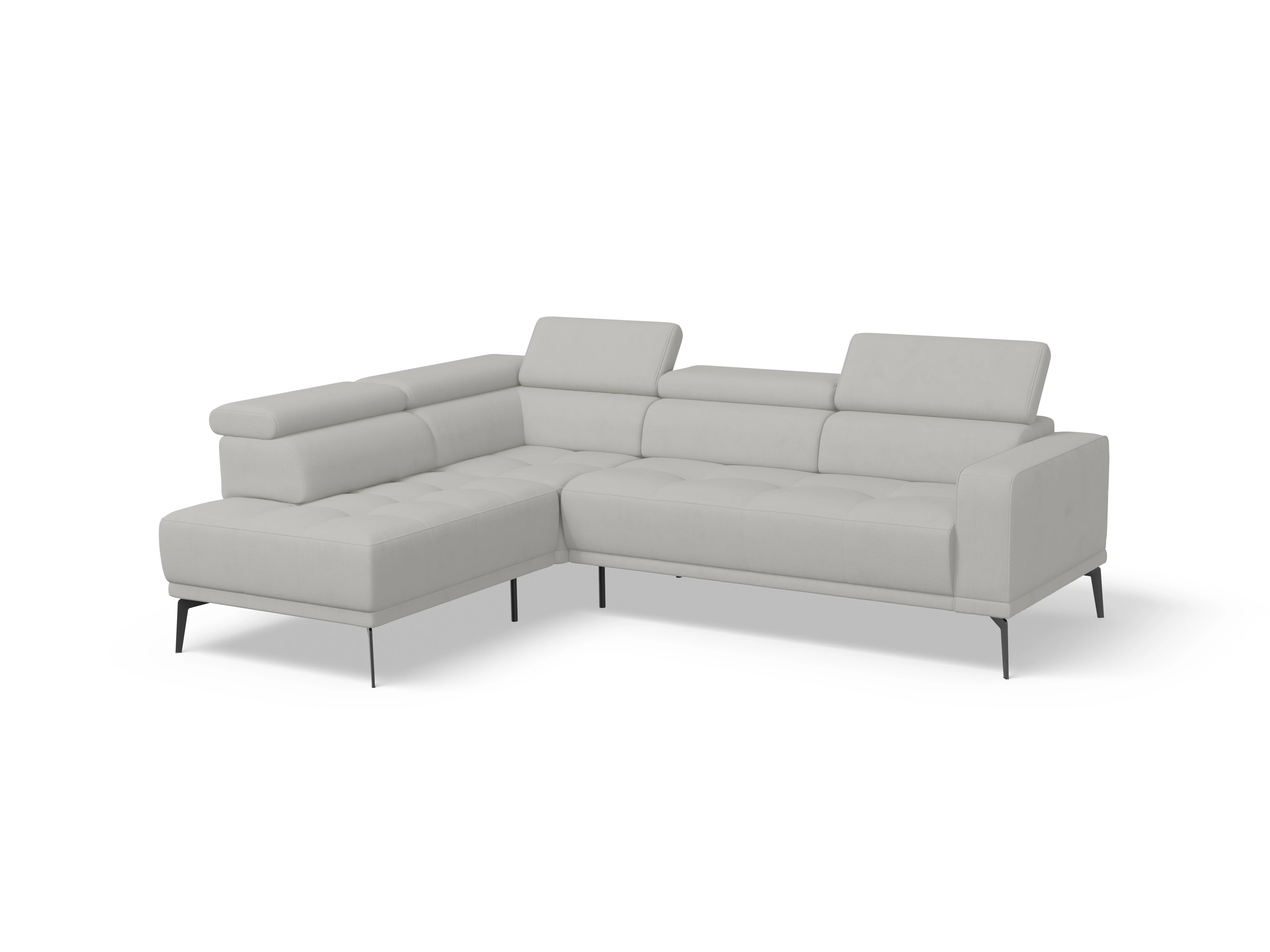 Ansicht des Produktes Marco Ecksofa links Abschluss offen in Stoff Beige