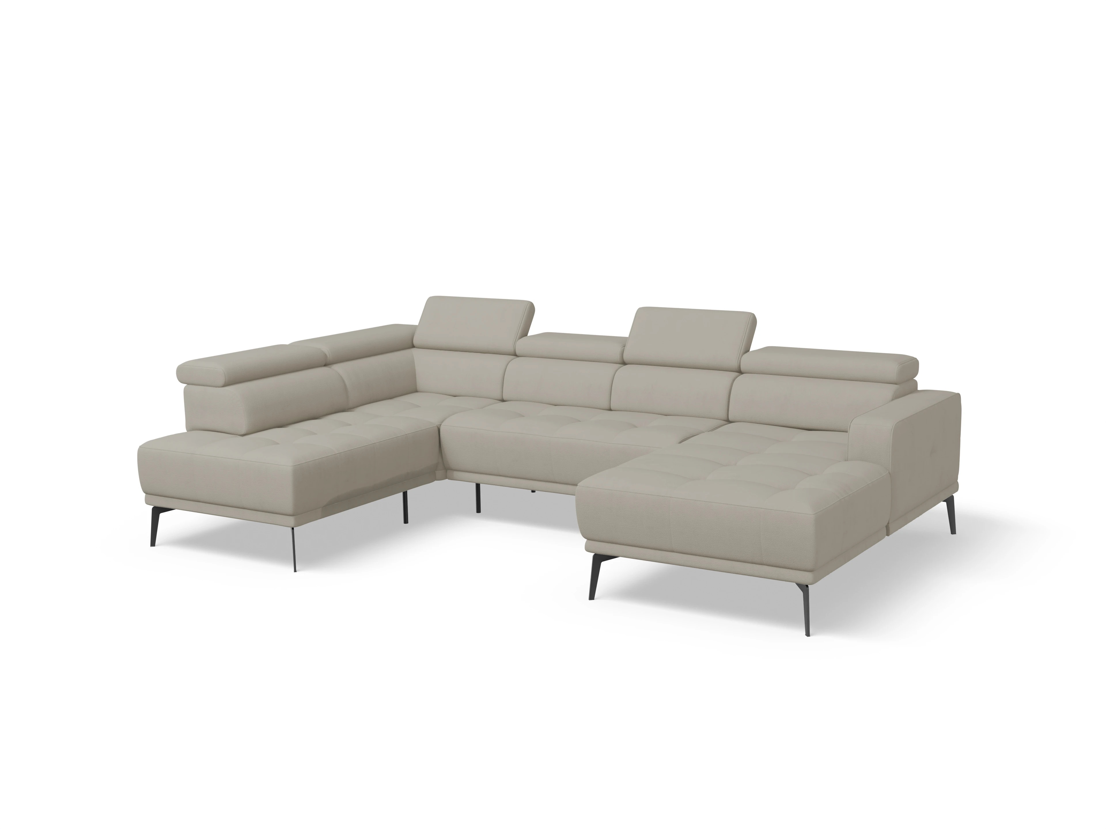 Ansicht des Produktes Marco Wohnlandschaft offen beidseitig in Stoff Beige