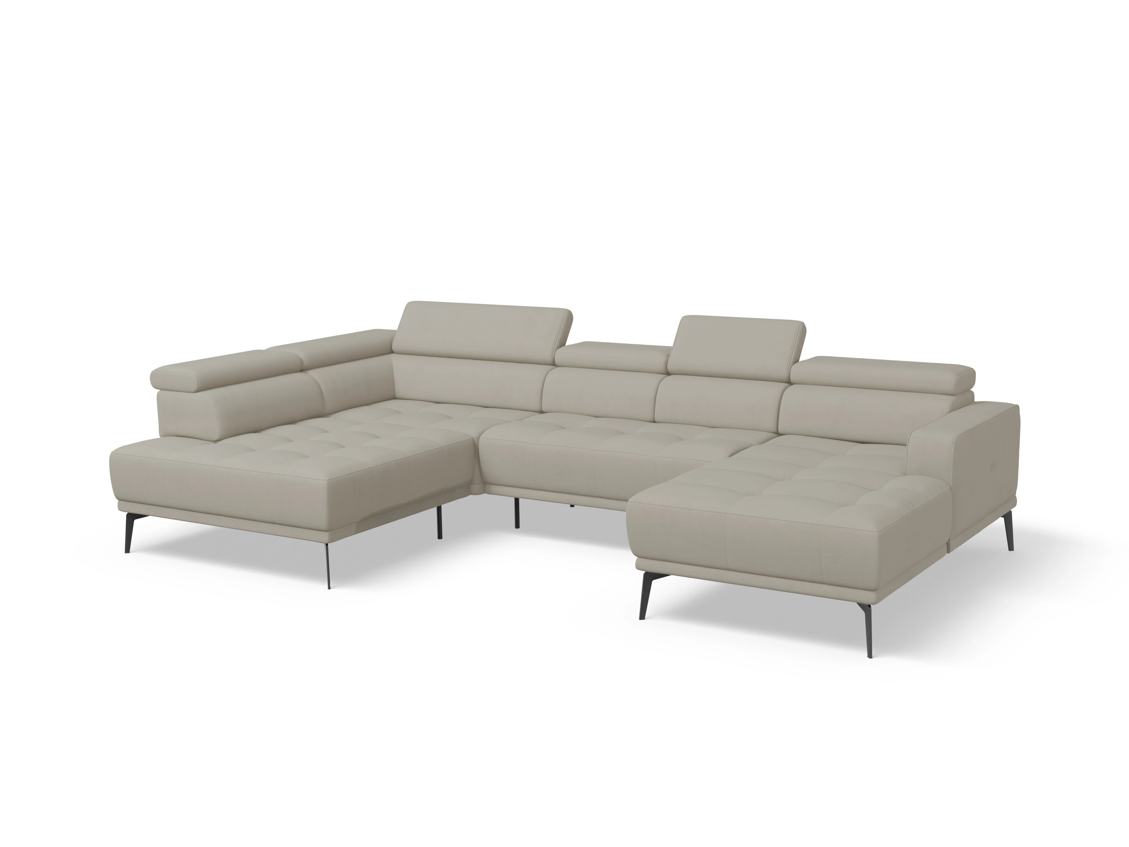 Ansicht des Produktes Marco Wohnlandschaft offen beidseitig in Stoff Beige