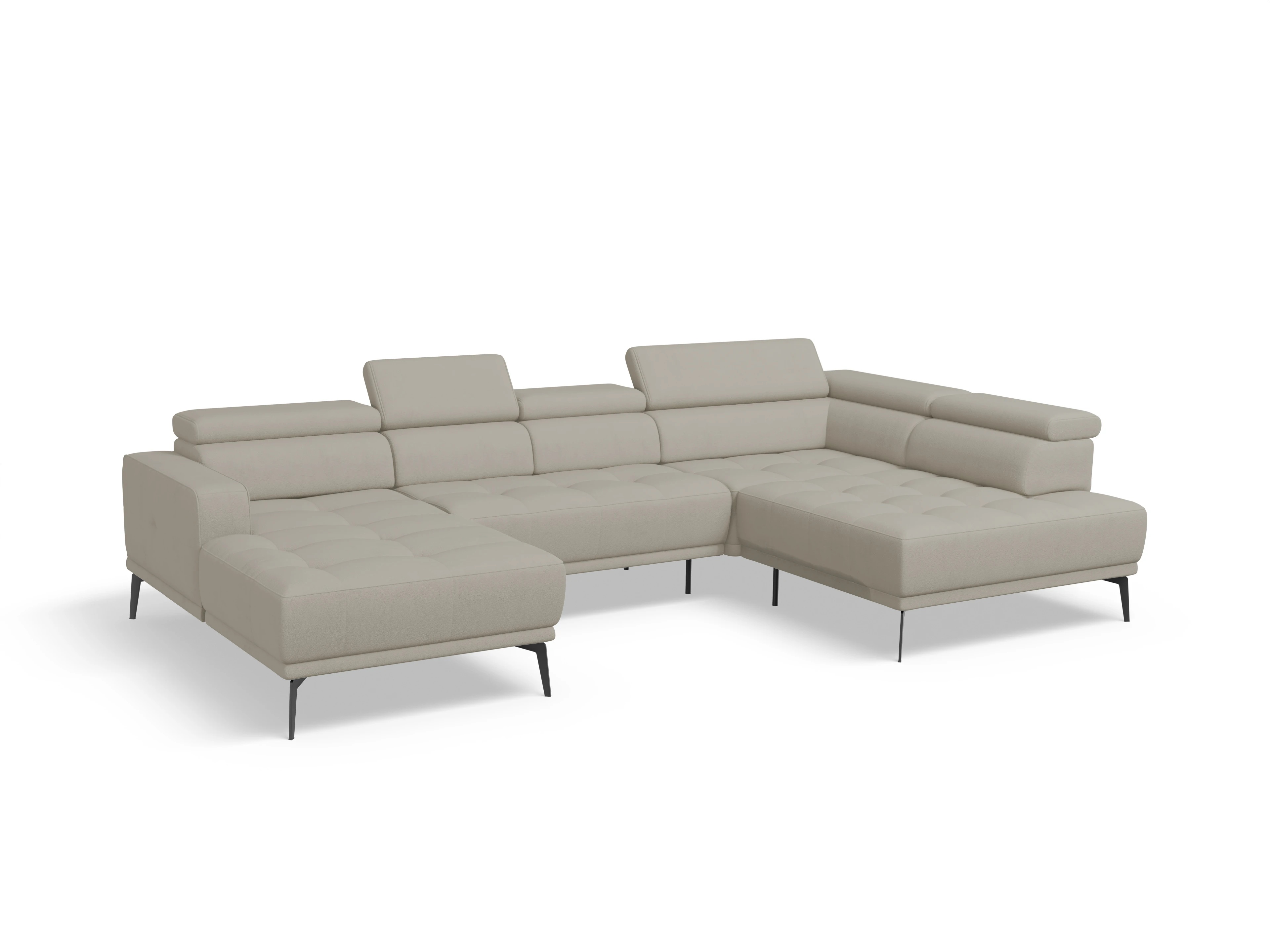 Marco LO Aho gr Small R (mit Funktionen) Ansicht des Produktes Marco Wohnlandschaft offen beidseitig in Stoff Beige