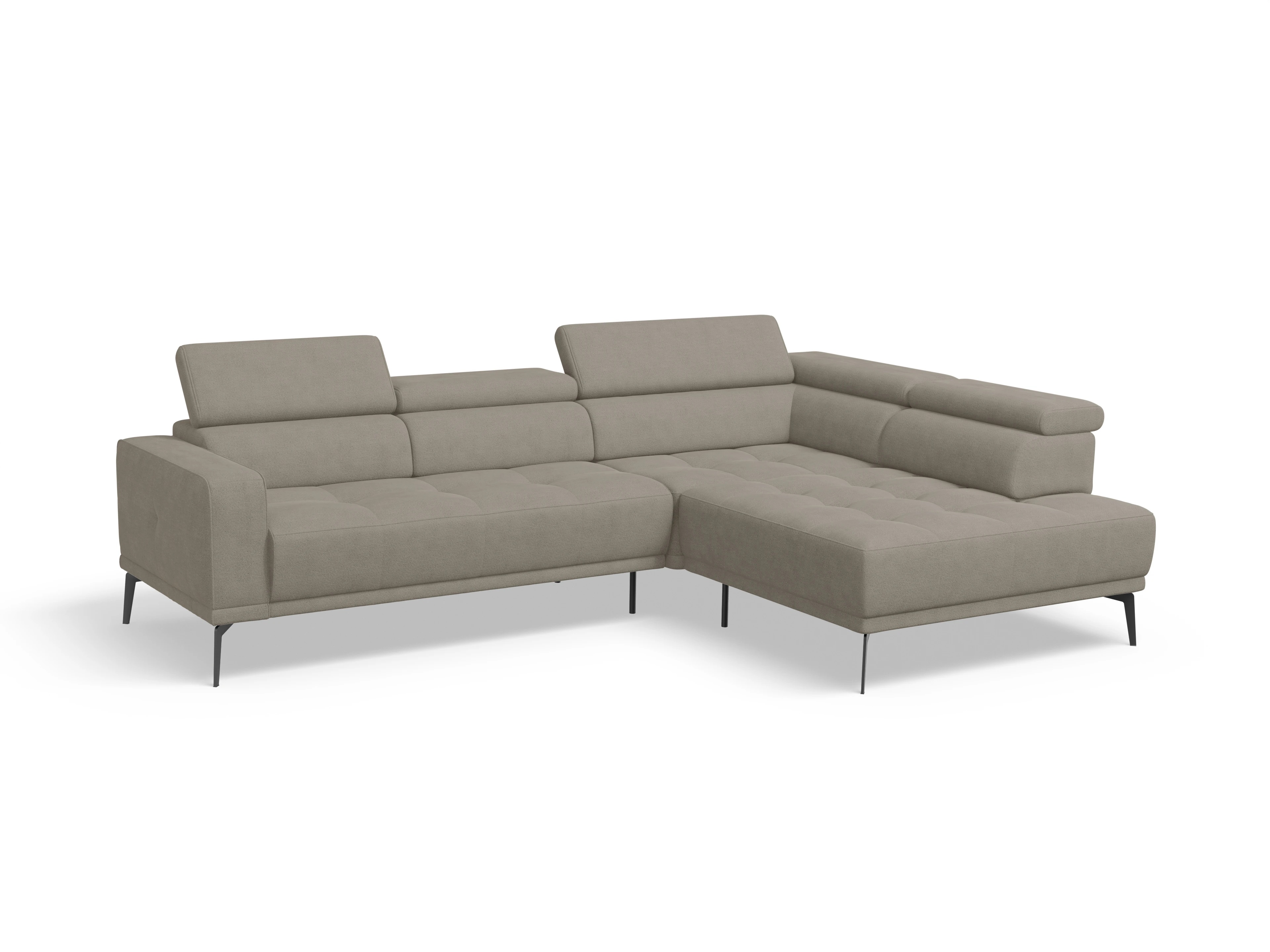 Ansicht des Produktes Marco Ecksofa rechts Abschluss offen in Stoff Braun