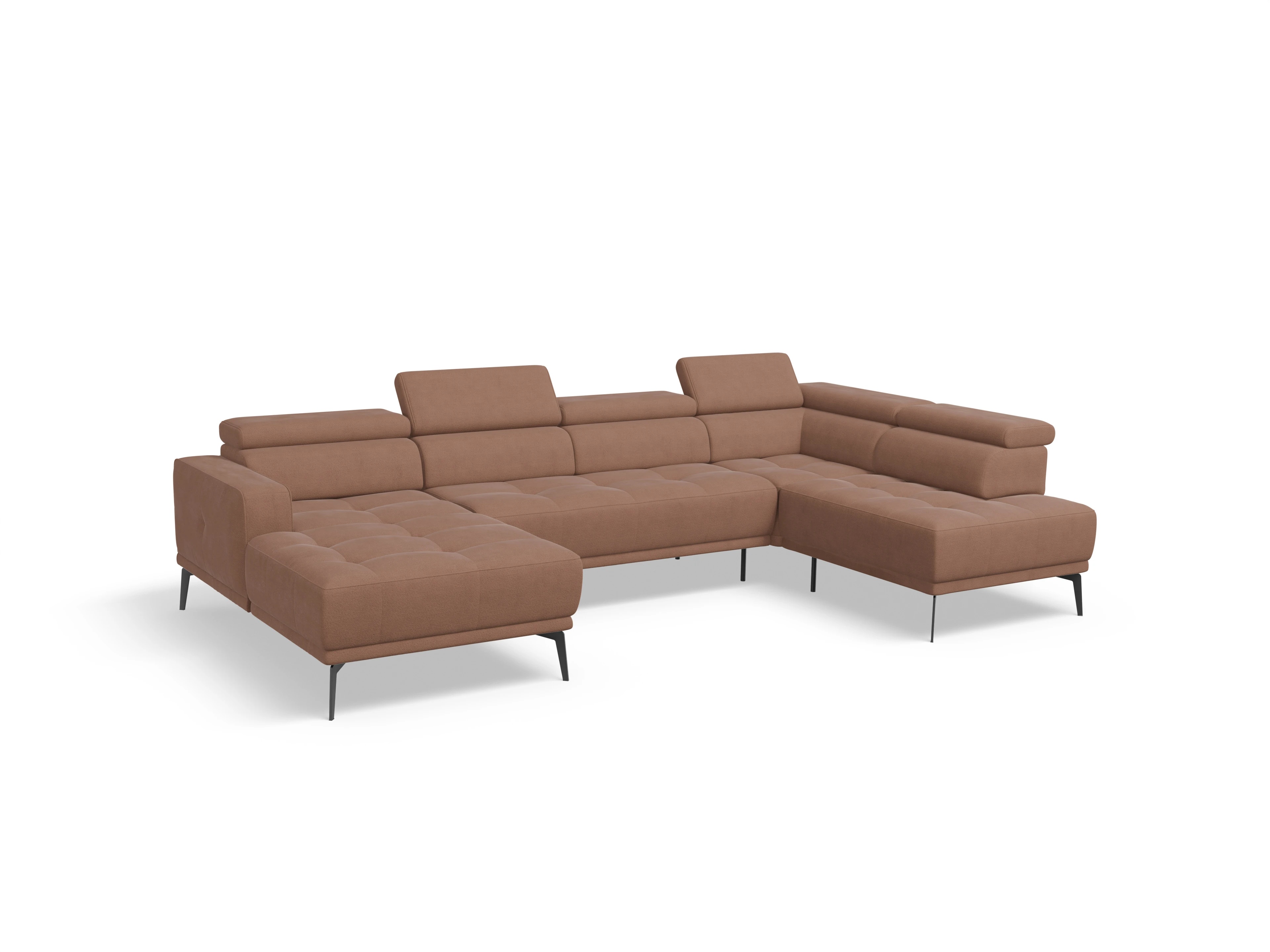 Ansicht des Produktes Marco Wohnlandschaft offen beidseitig in Stoff Orange