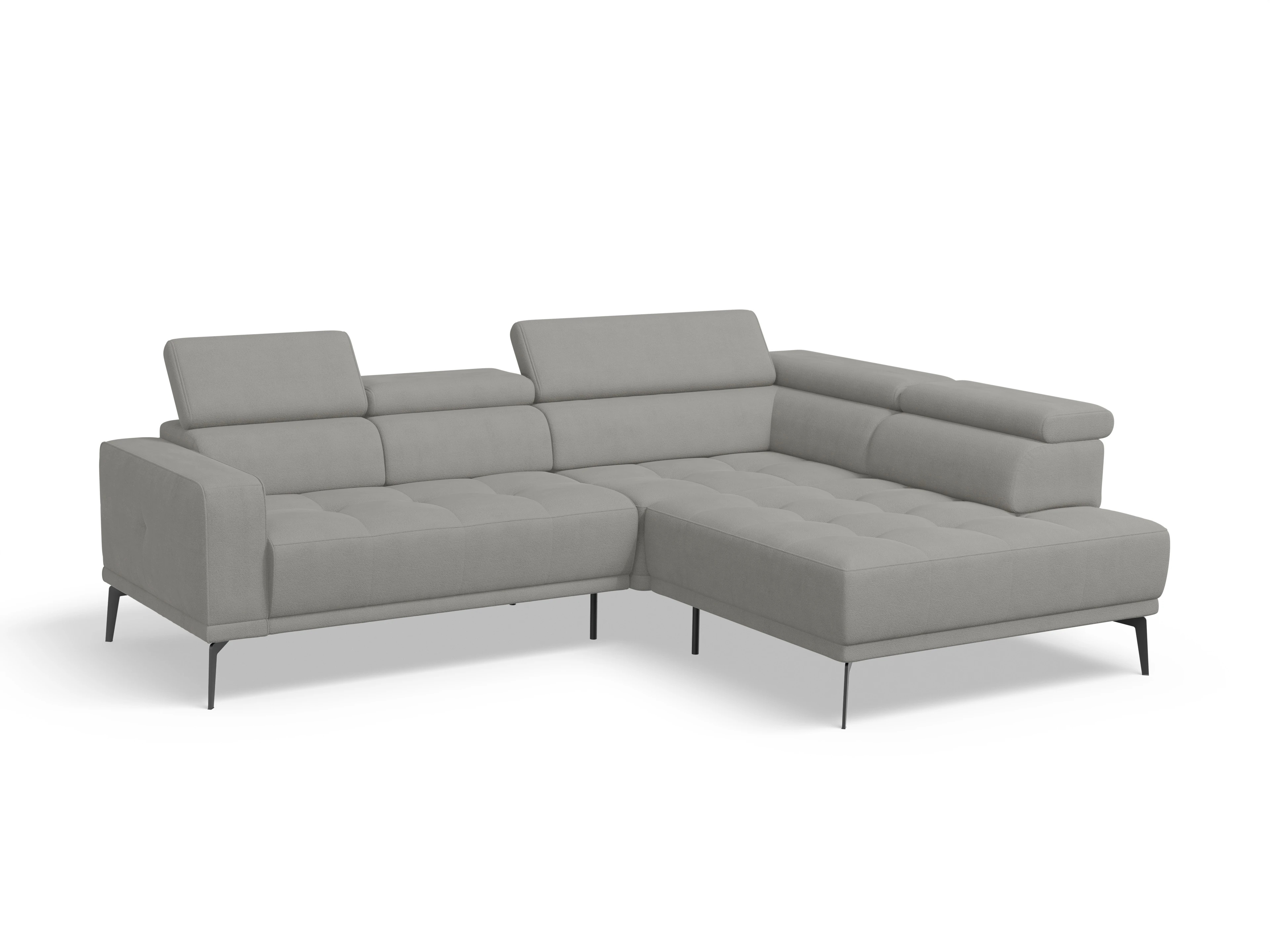 Ansicht des Produktes Marco Ecksofa rechts Abschluss offen in Stoff Grau
